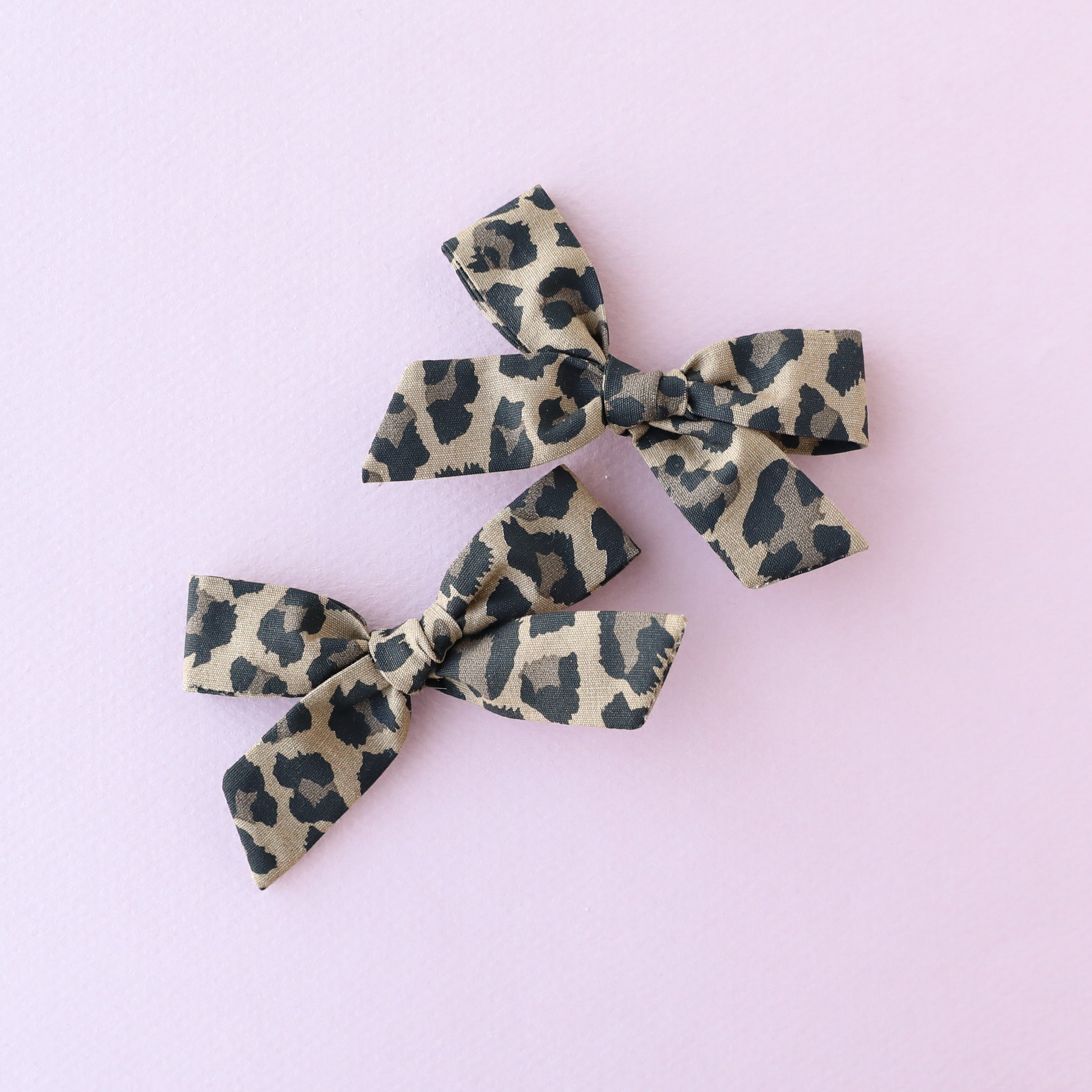 Leopard | Pigtail Set - Hand-tied Bow