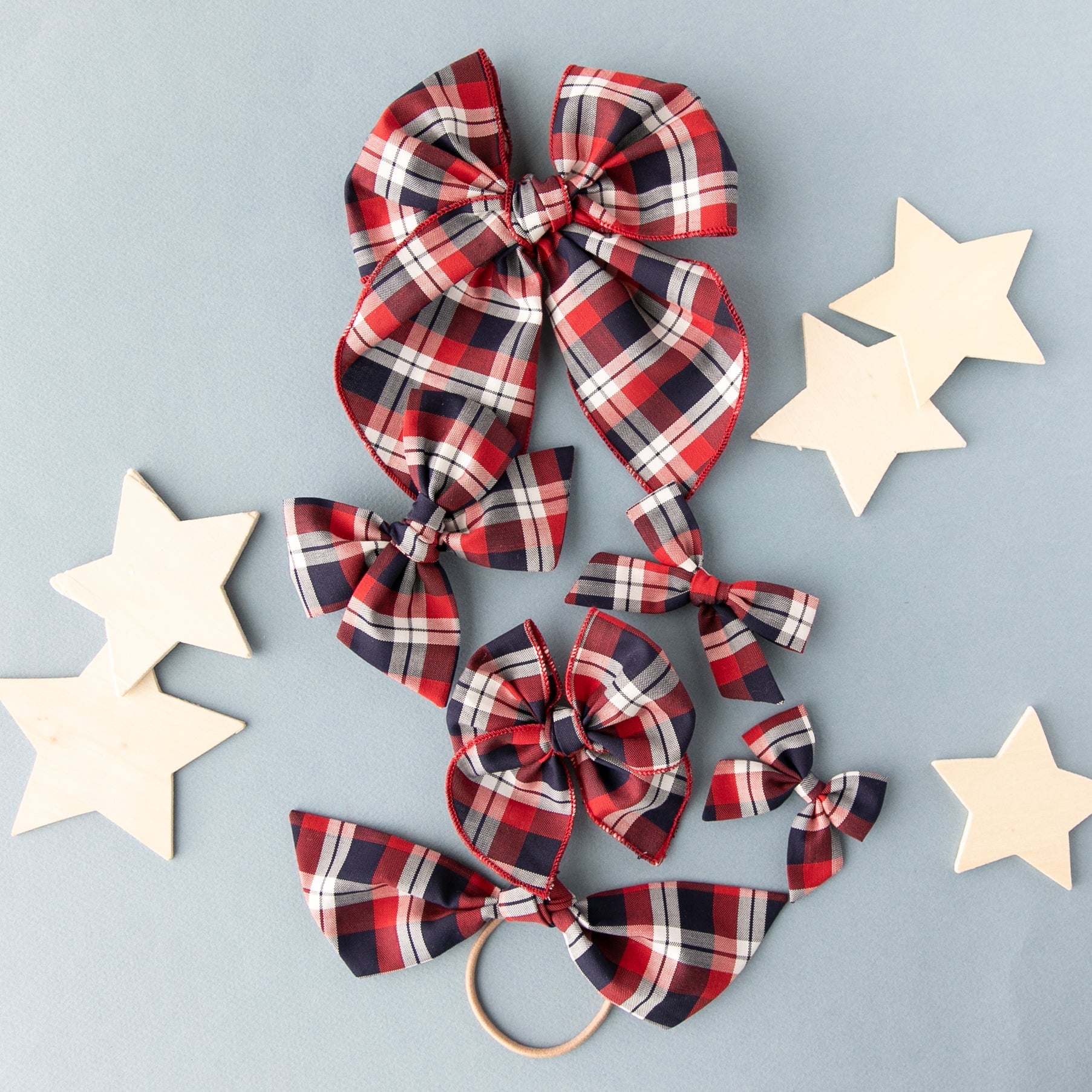 Patriotic Plaid | Party Bow