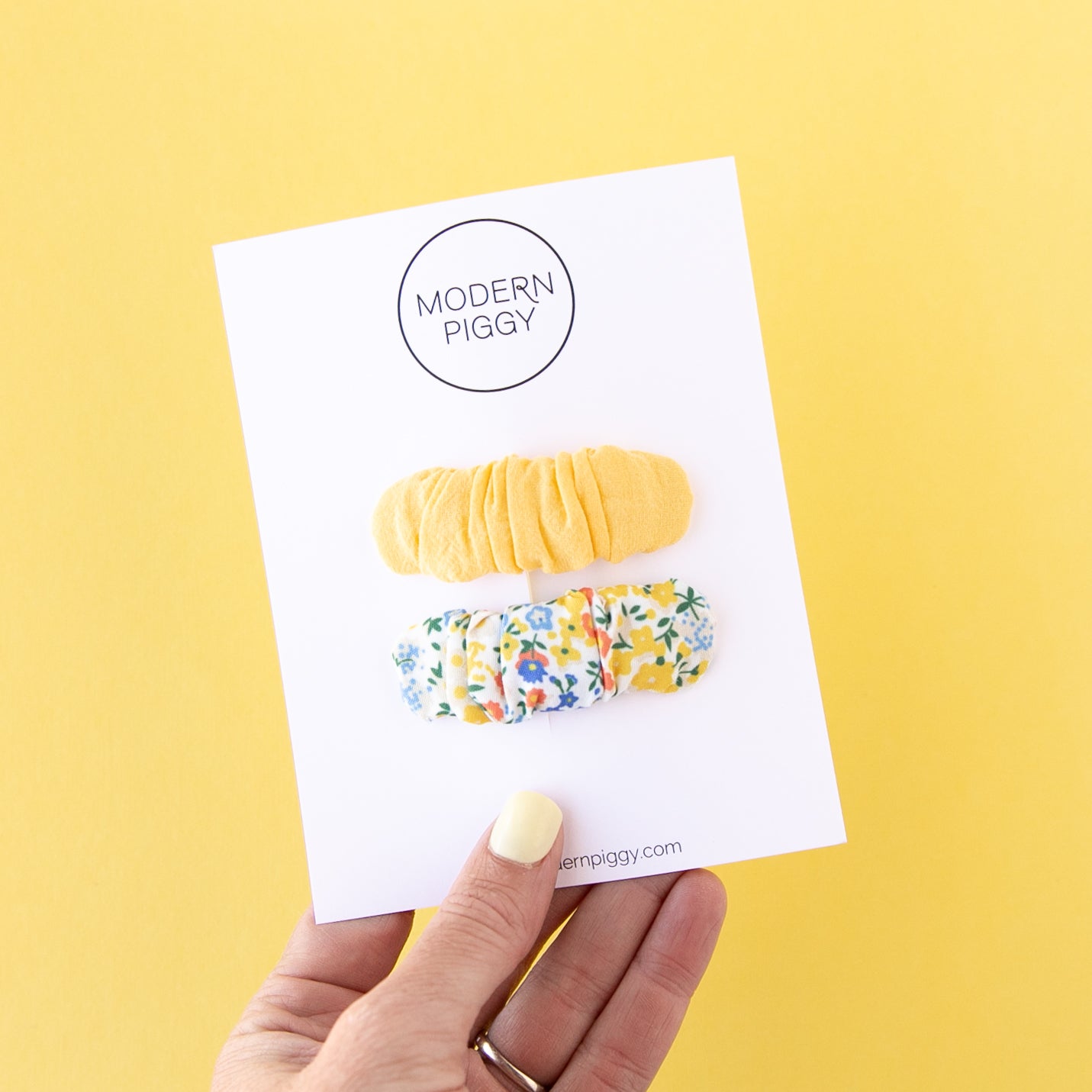 Lemon | Ruffle Snap Clip Set