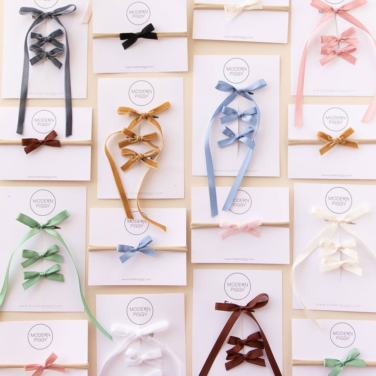 Baby Pink | Mini Ribbon Bow - Nylon Headband