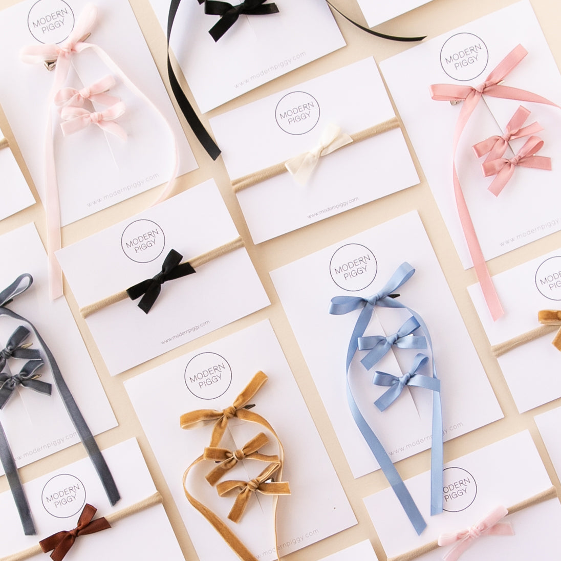 Baby Pink | Mini Ribbon Bow Set