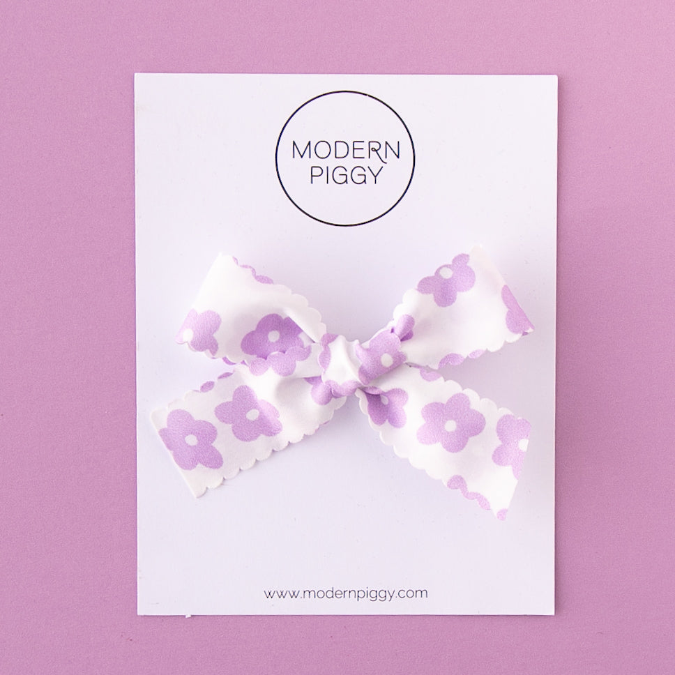 Mod Daisy - Purple | Ribbon Bow