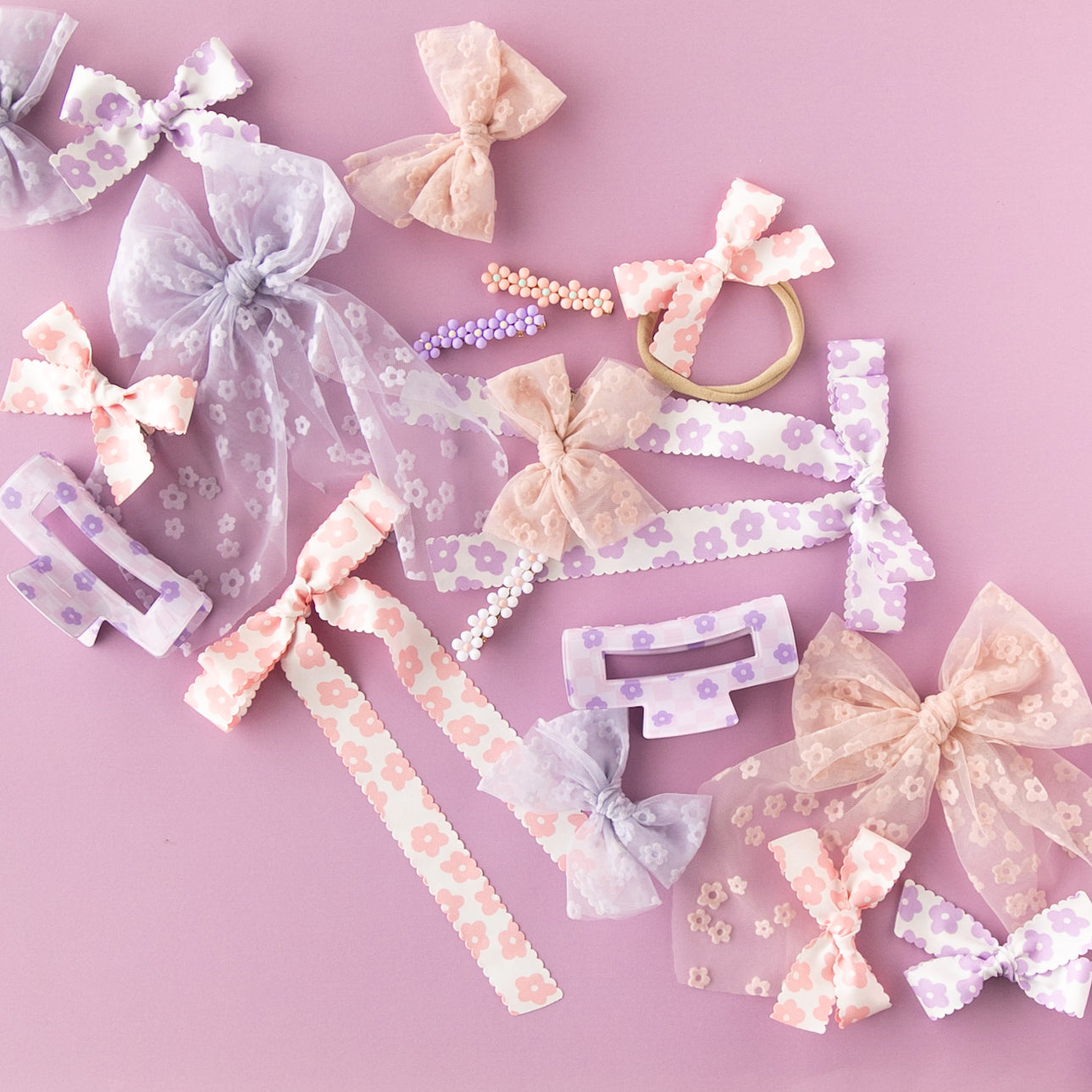 Bloom - Purple | Tulle Statement Bow