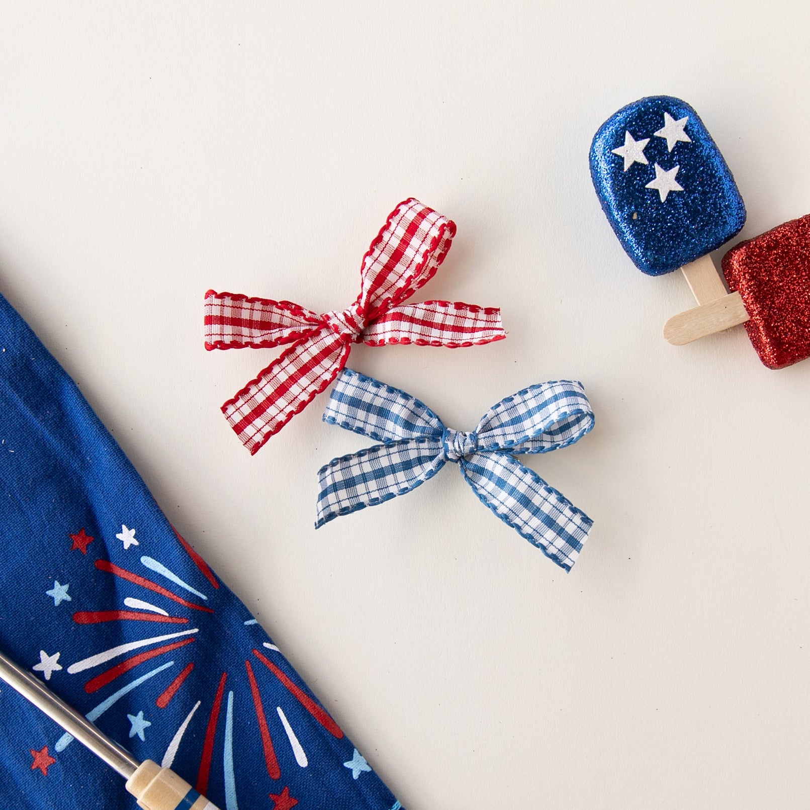 Picnic - Blue | Ribbon Bow