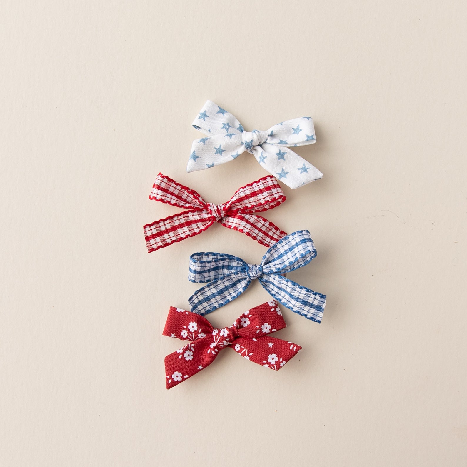 Picnic - Red | Pigtail Set - Ribbon Bow