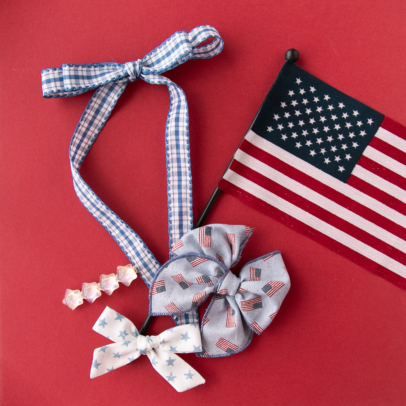 Picnic - Blue | Statement Ribbon Bow