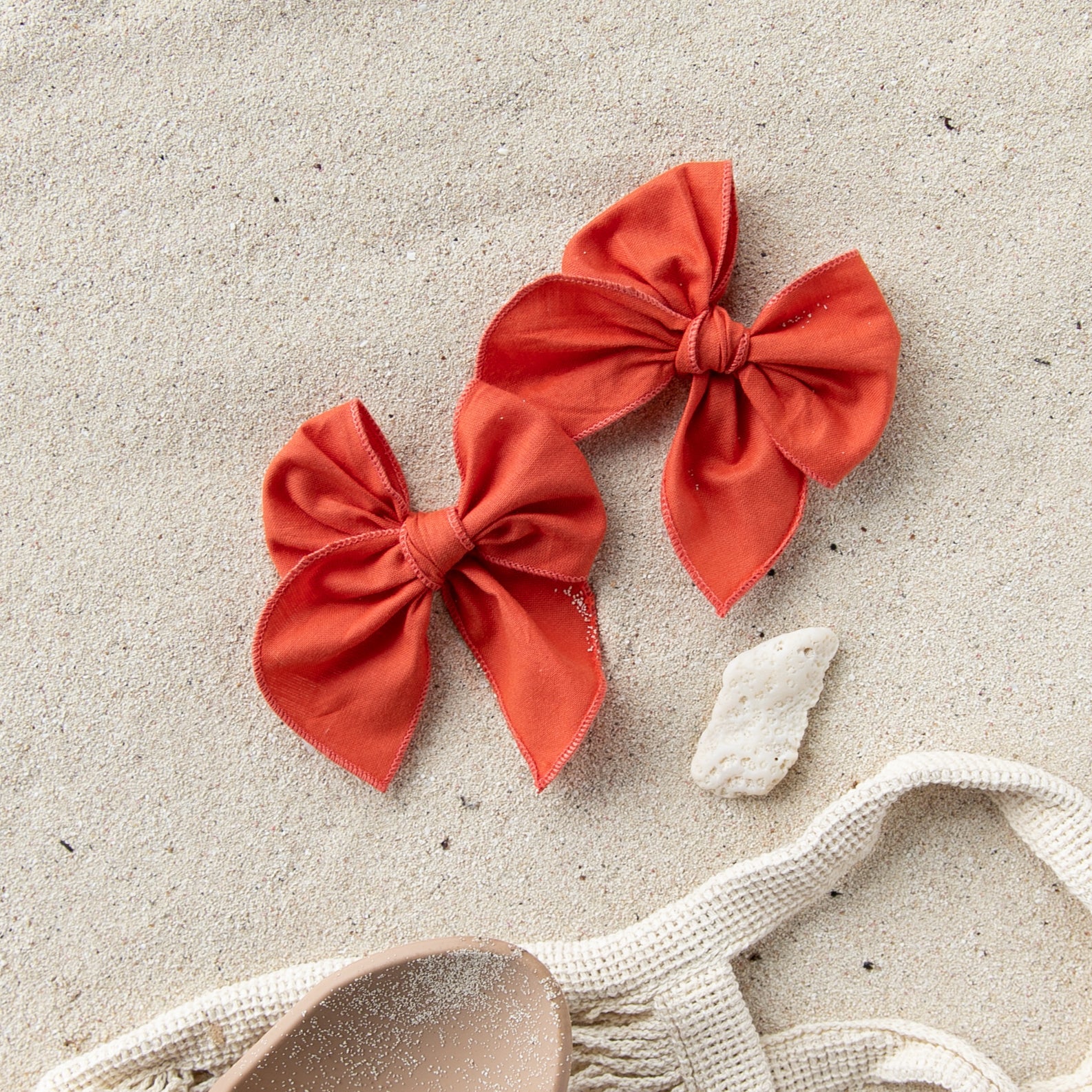 Terracotta | Pigtail Set - Petite Party Bow