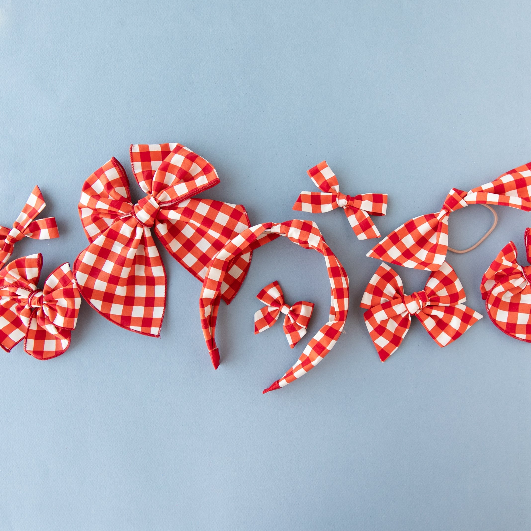 Red Gingham | Oversized Hand-tied Bow