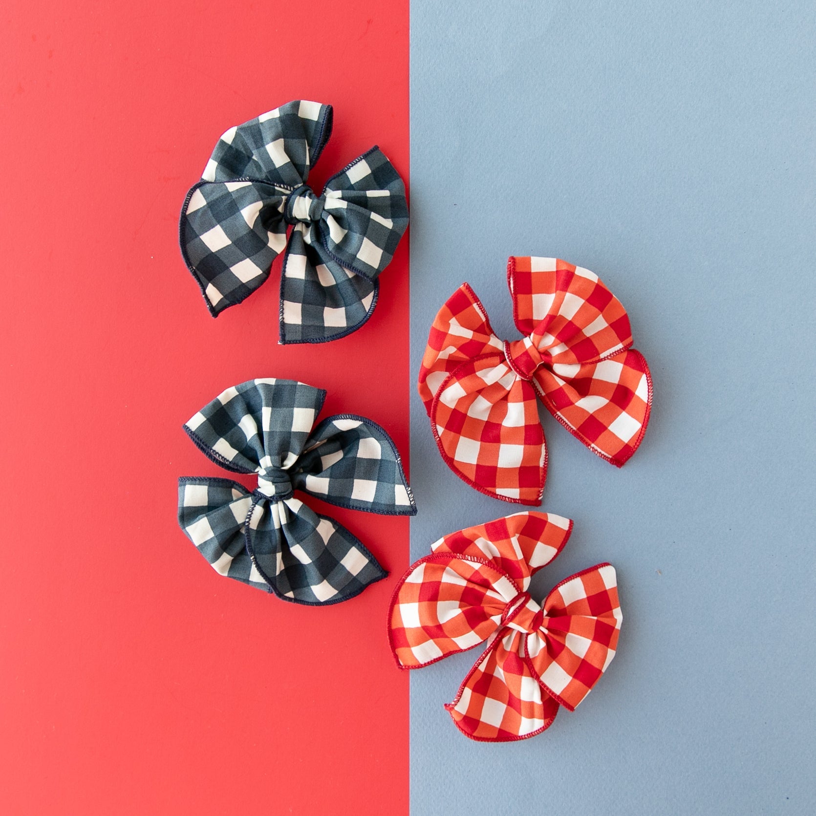 Red Gingham | Petite Party Bow