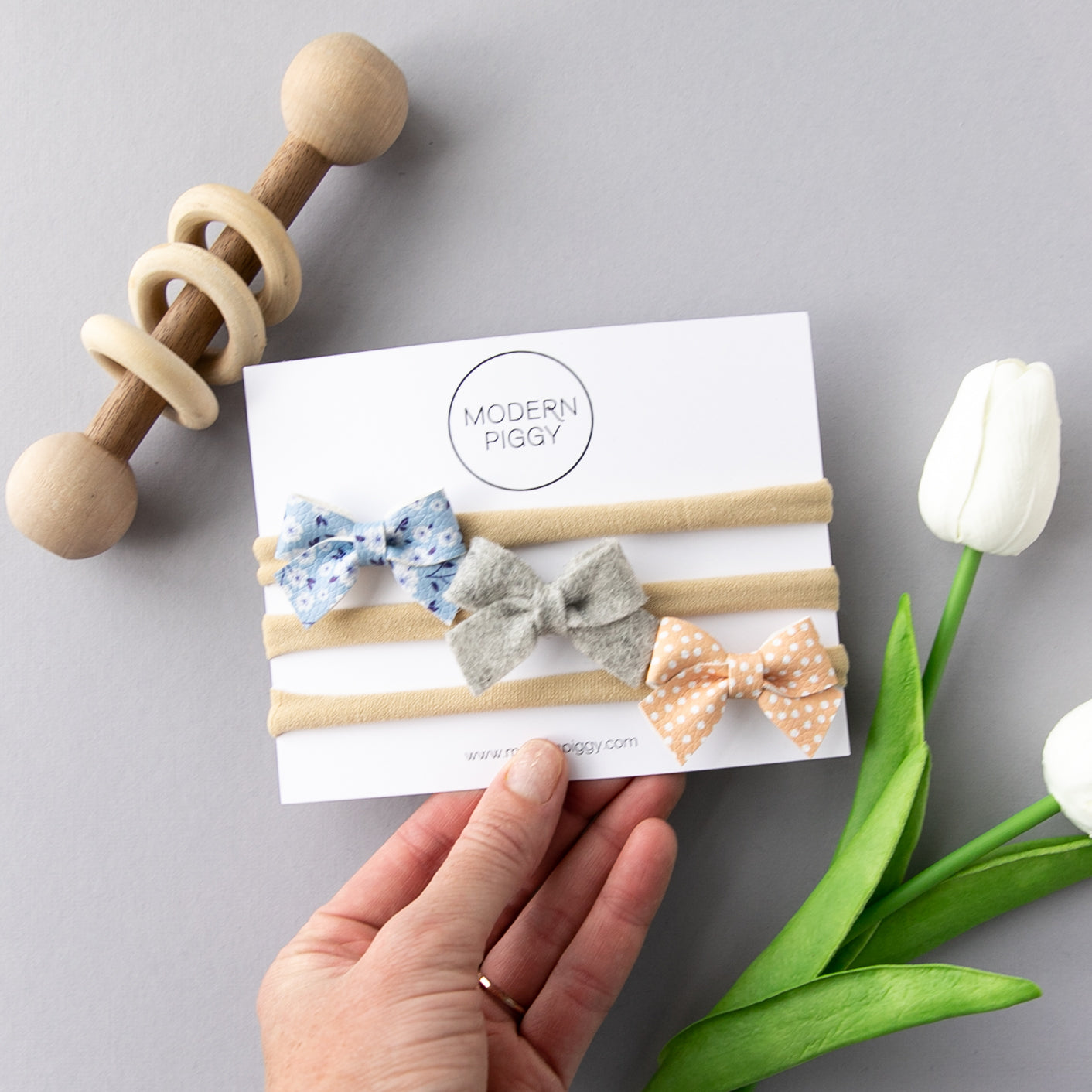 Forget Me Not | Baby Bow Set