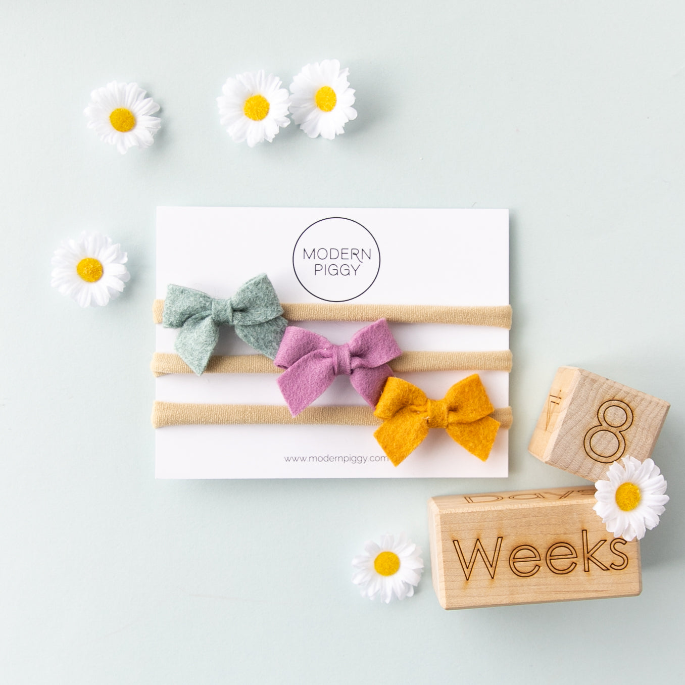 Meadow | Felt Baby Bow Set