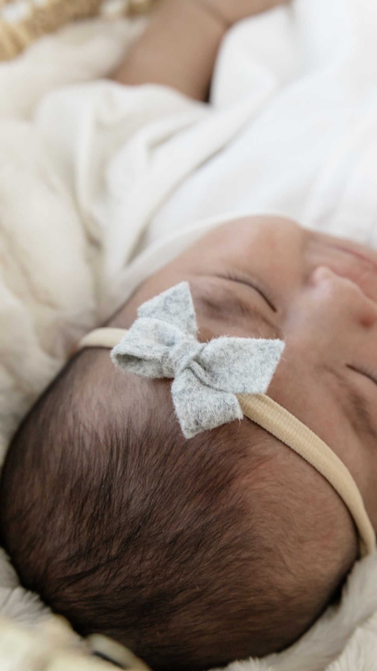 Heather Grey | Felt Baby Bow