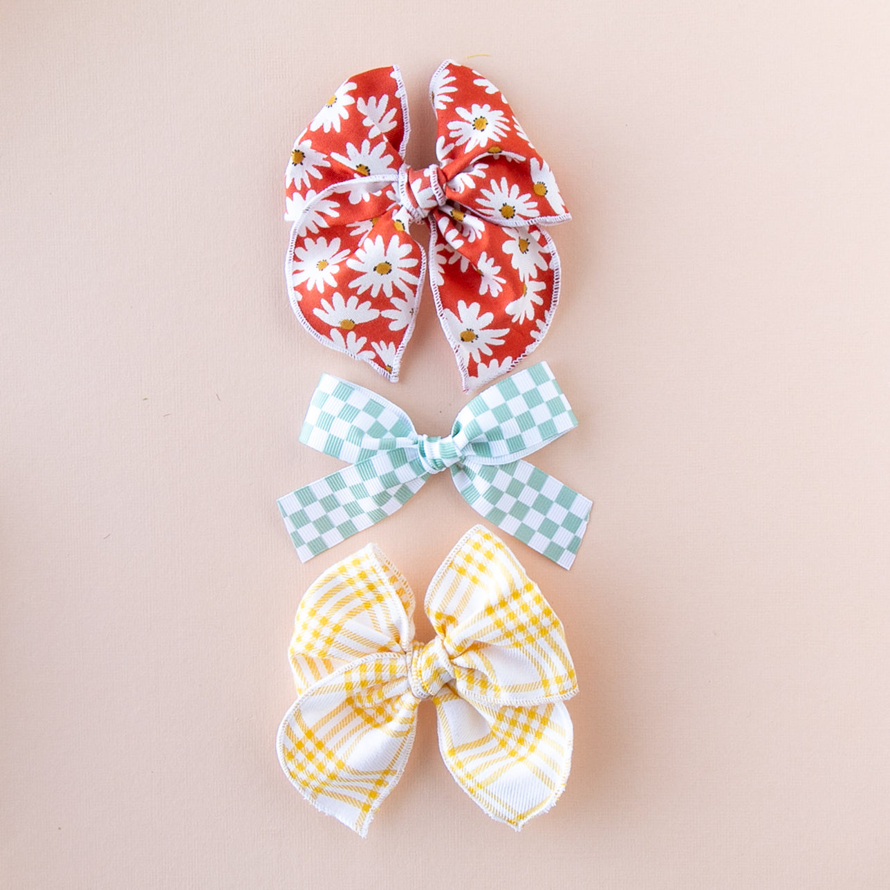 Sunflower Plaid | Petite Party Bow