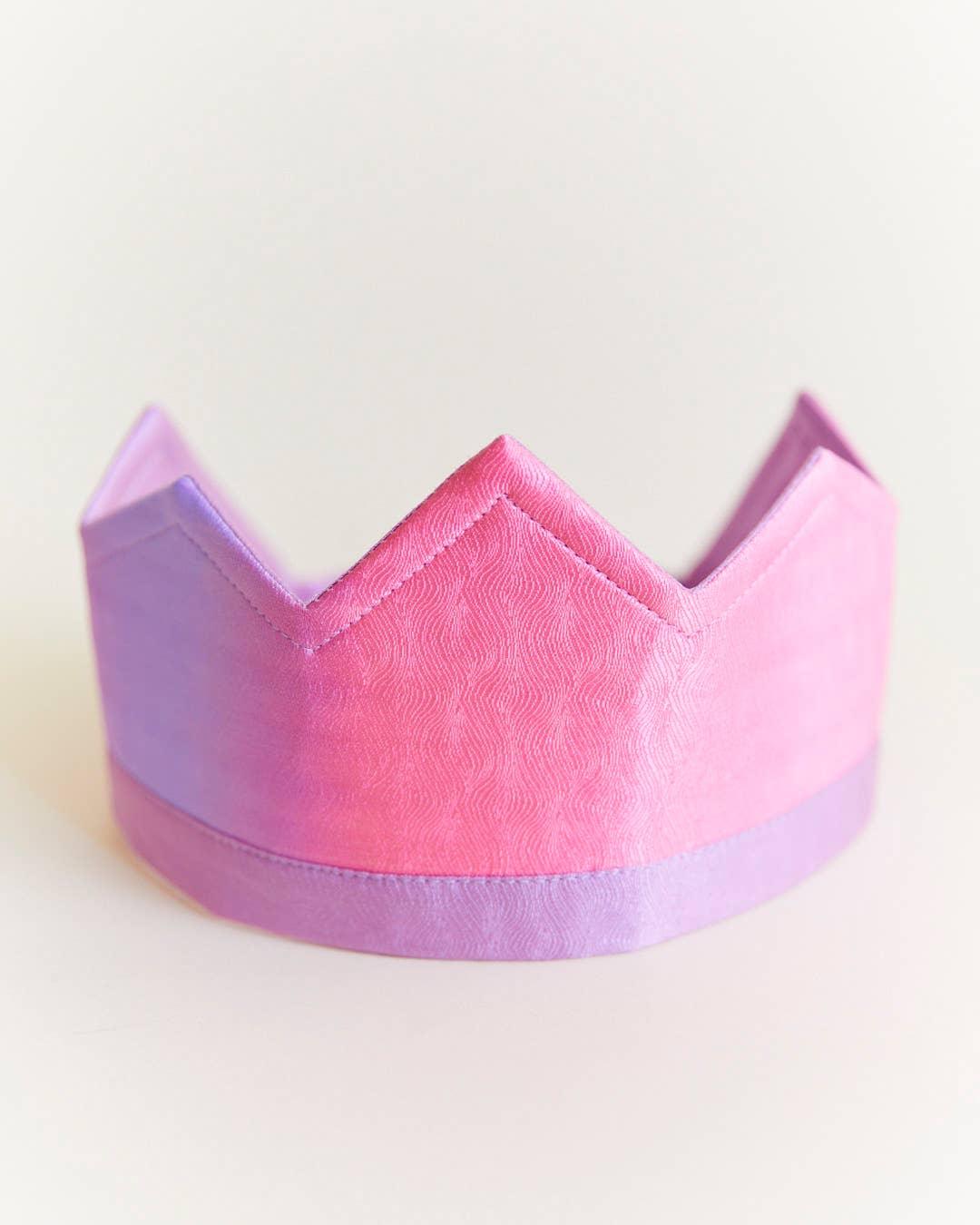 100% Silk Pink & Purple Crown for Birthdays and Dress Up - Why and Whale