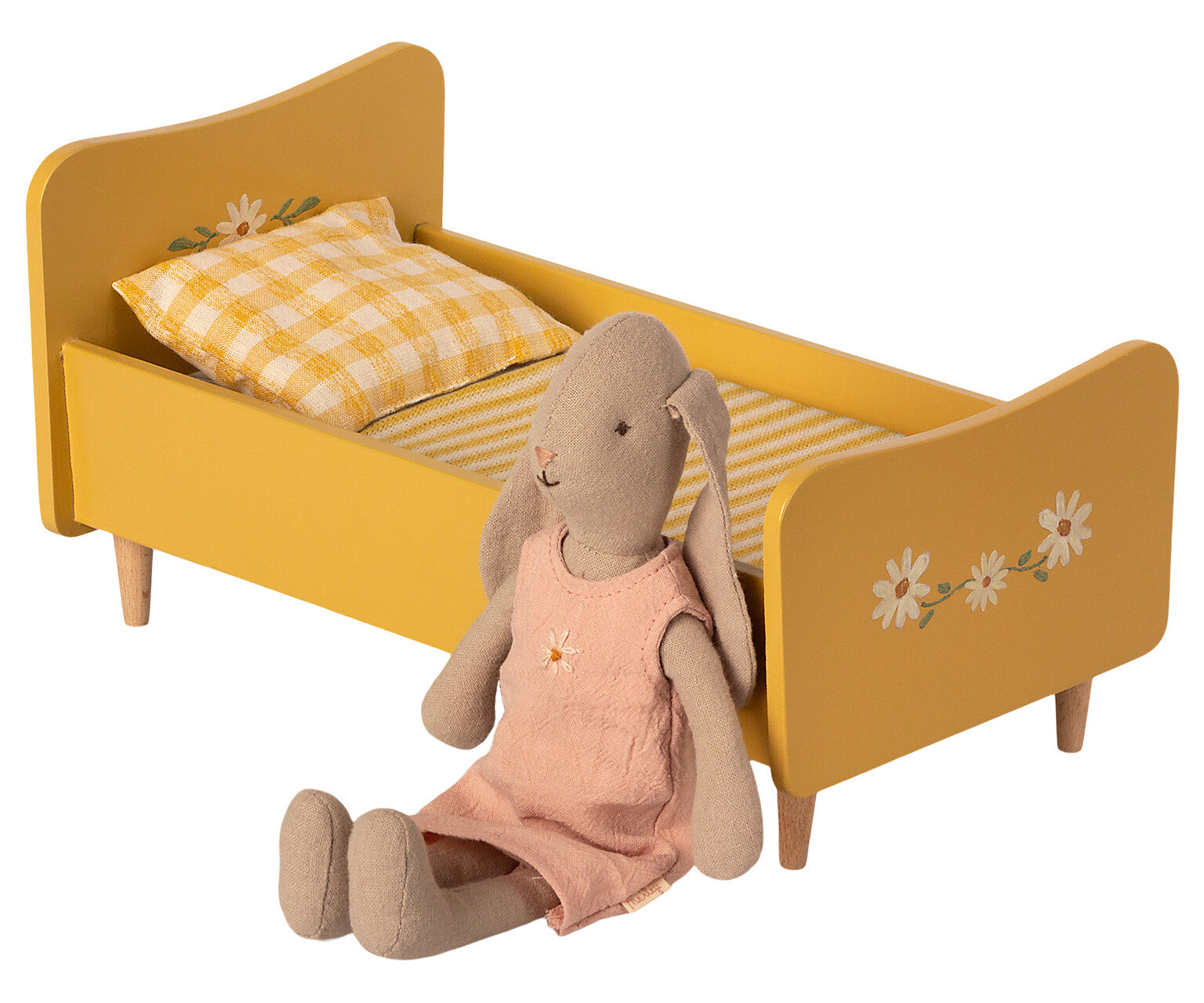 Mini Wooden Bed - Yellow