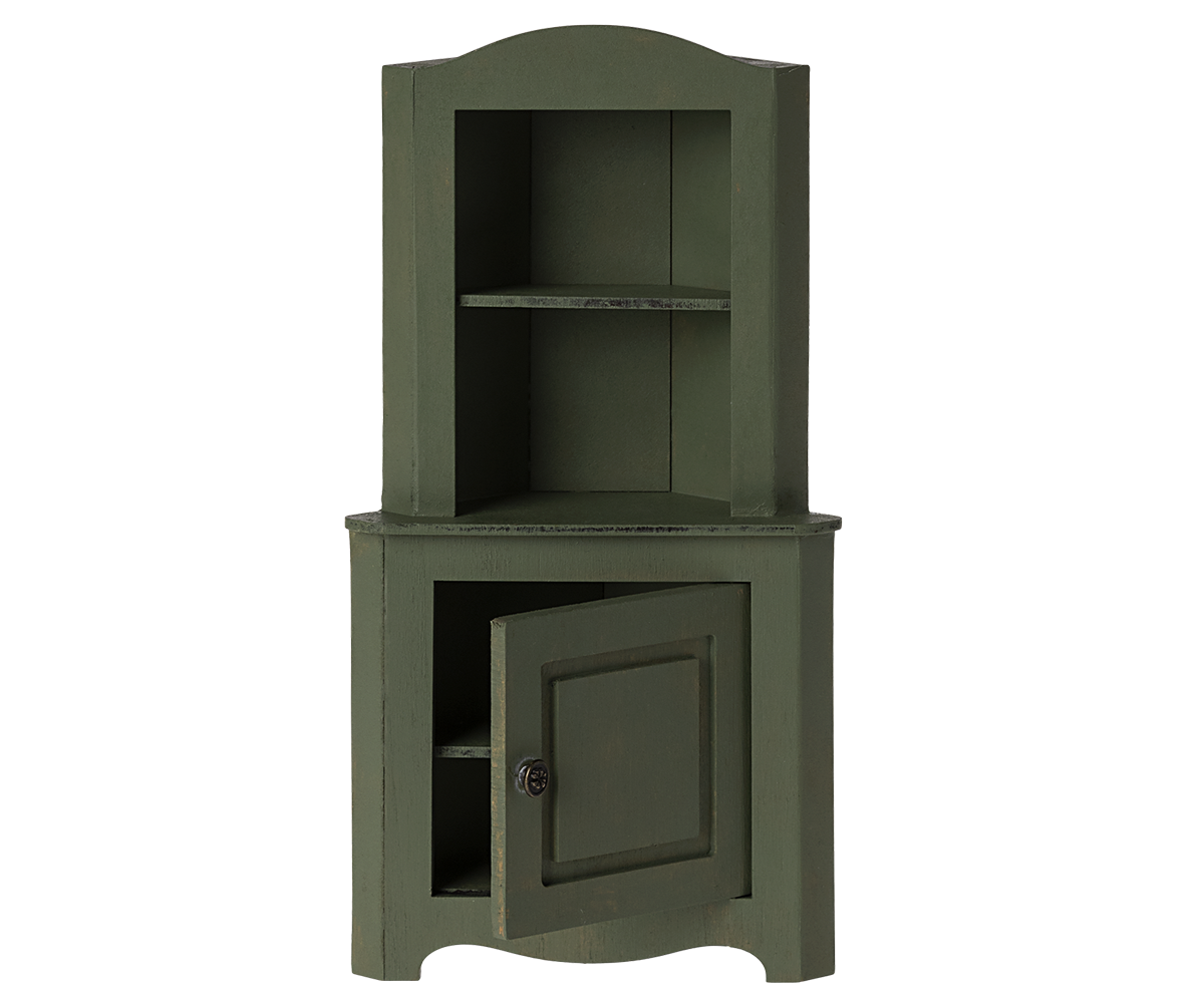 Corner Cabinet, Miniature - Dark Green