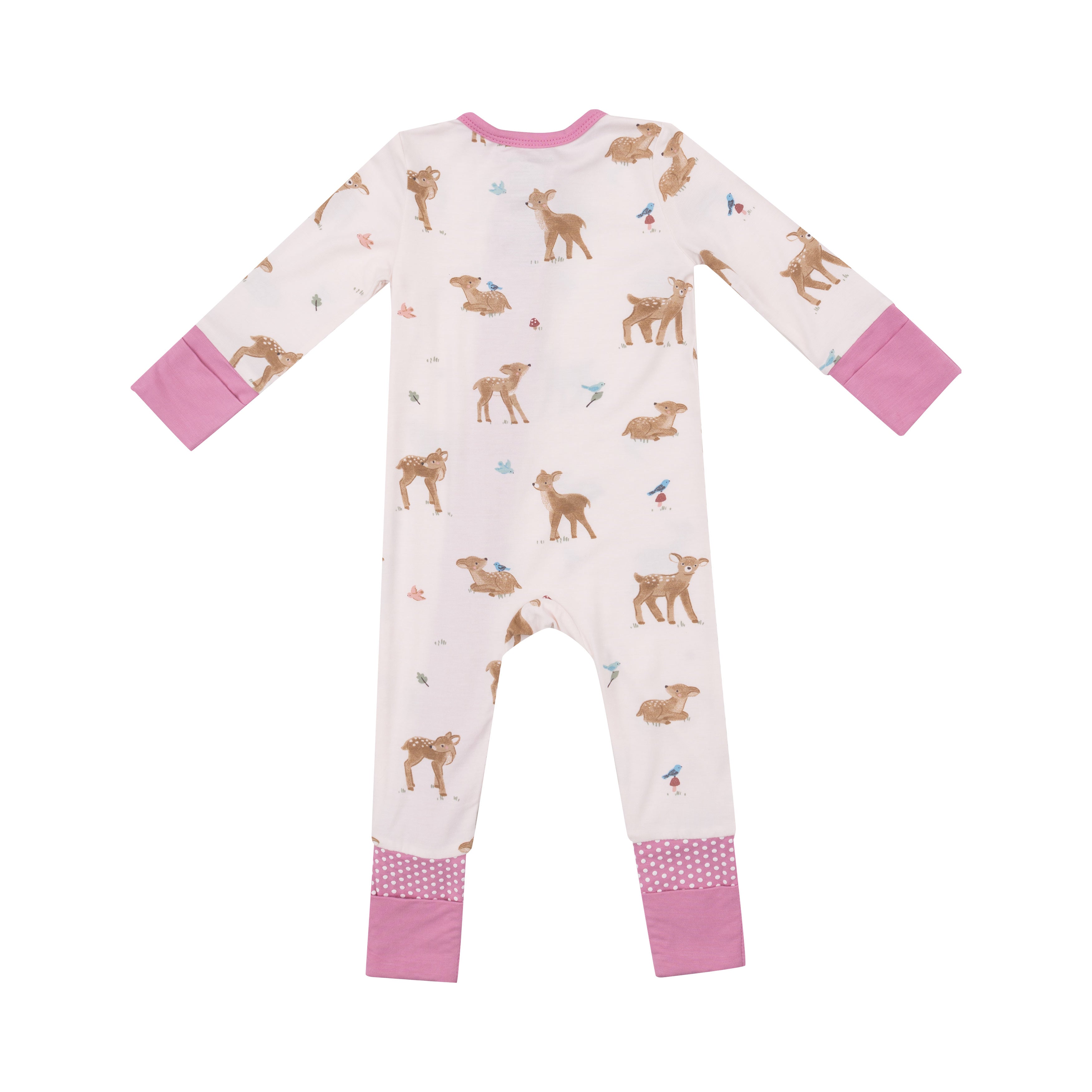 2 Way Zipper Romper - Soft Deer