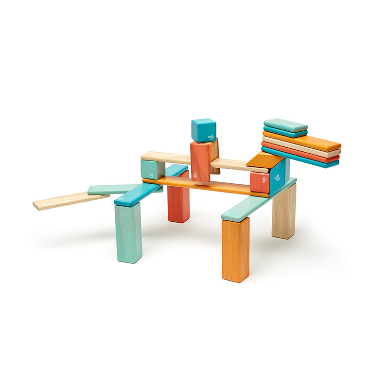24-Piece Set Magnetic Wooden Blocks Tegu Classics