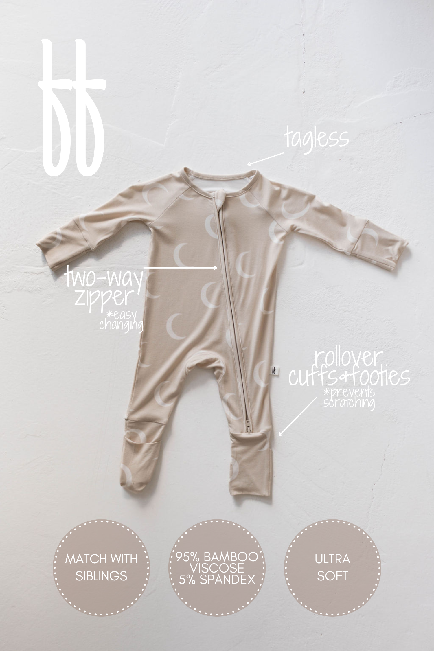 Bamboo Zip Pajamas | Luna