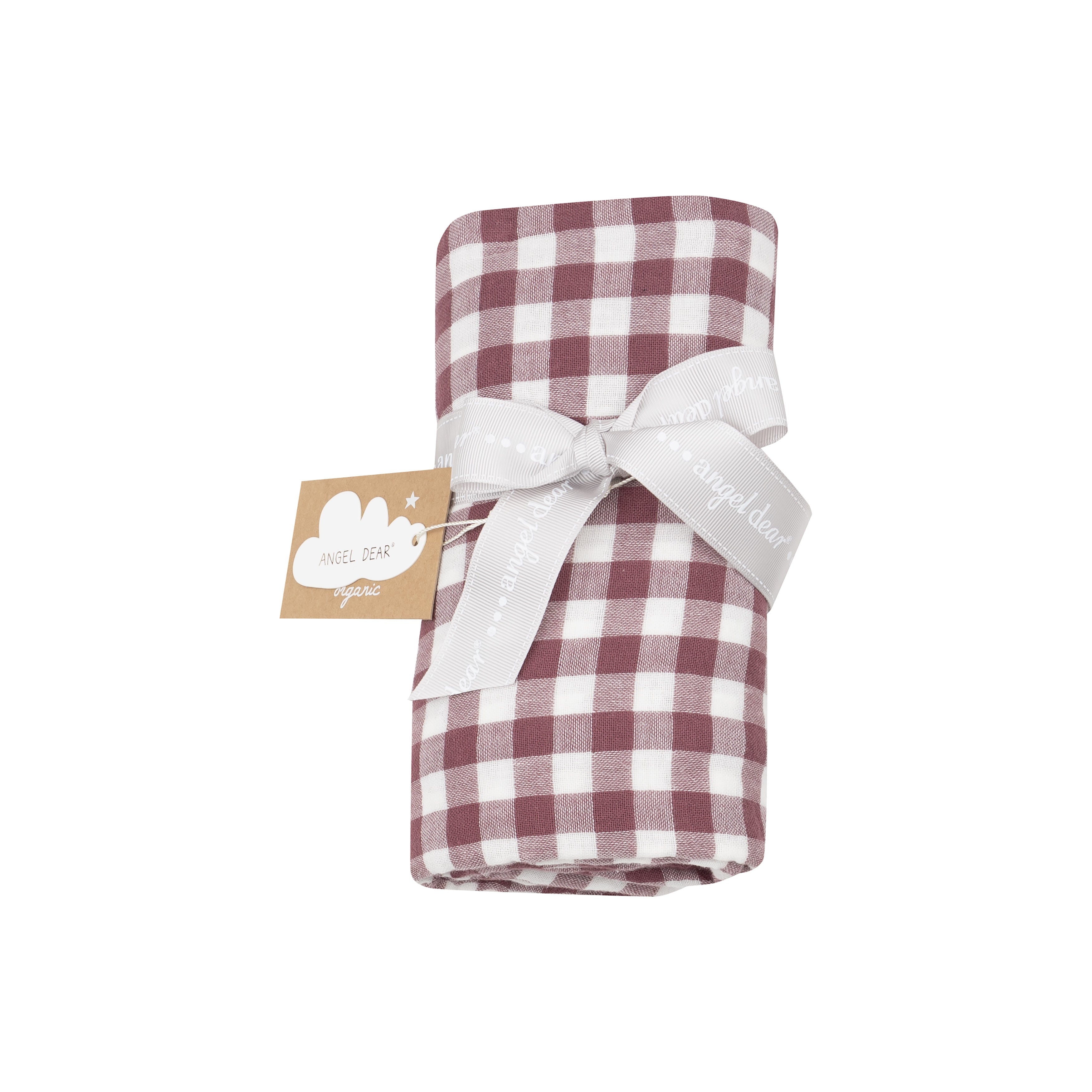 Swaddle Blanket - Gingham Plum