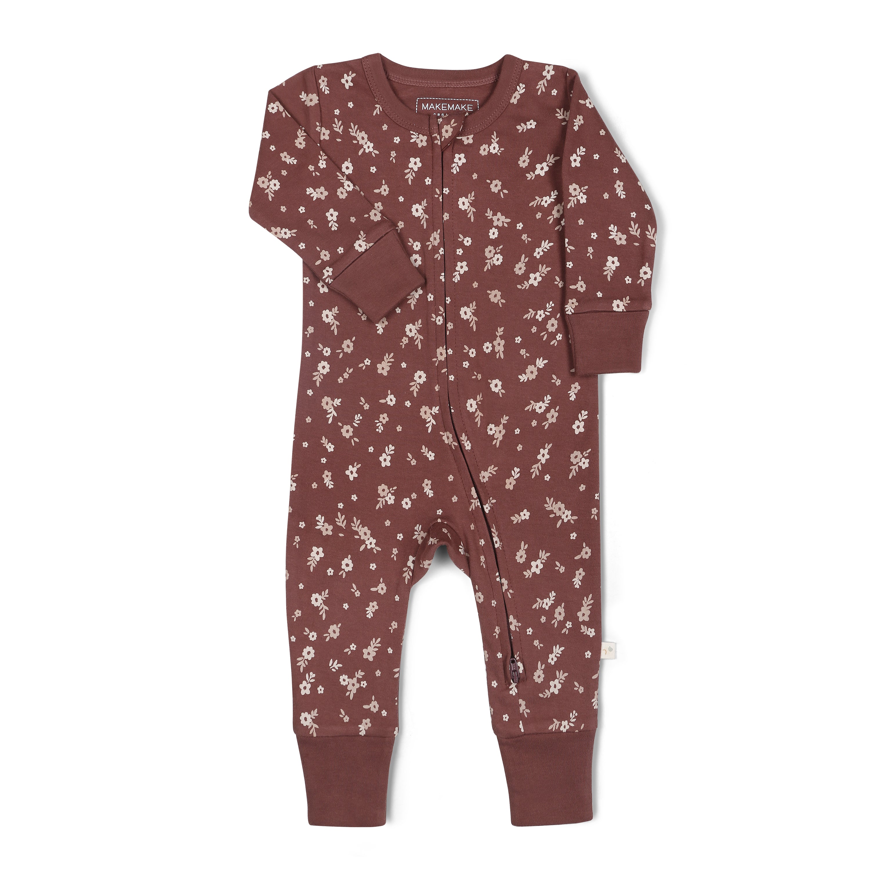 Organic 2-Way Zip Romper - Winter Bloom