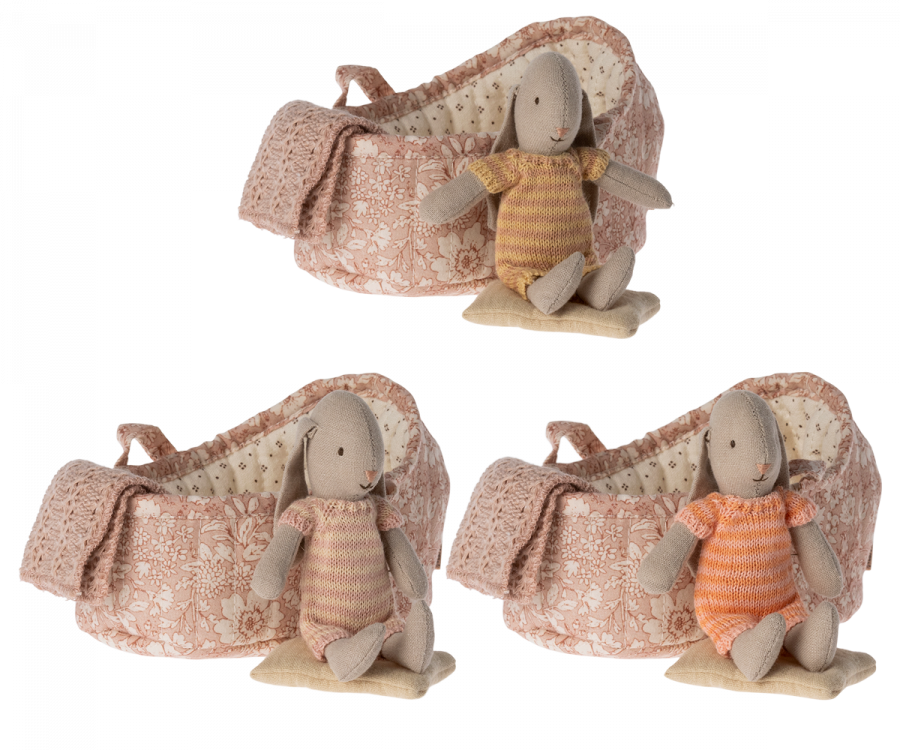 Maileg - Bunny in Carry Cot, Micro