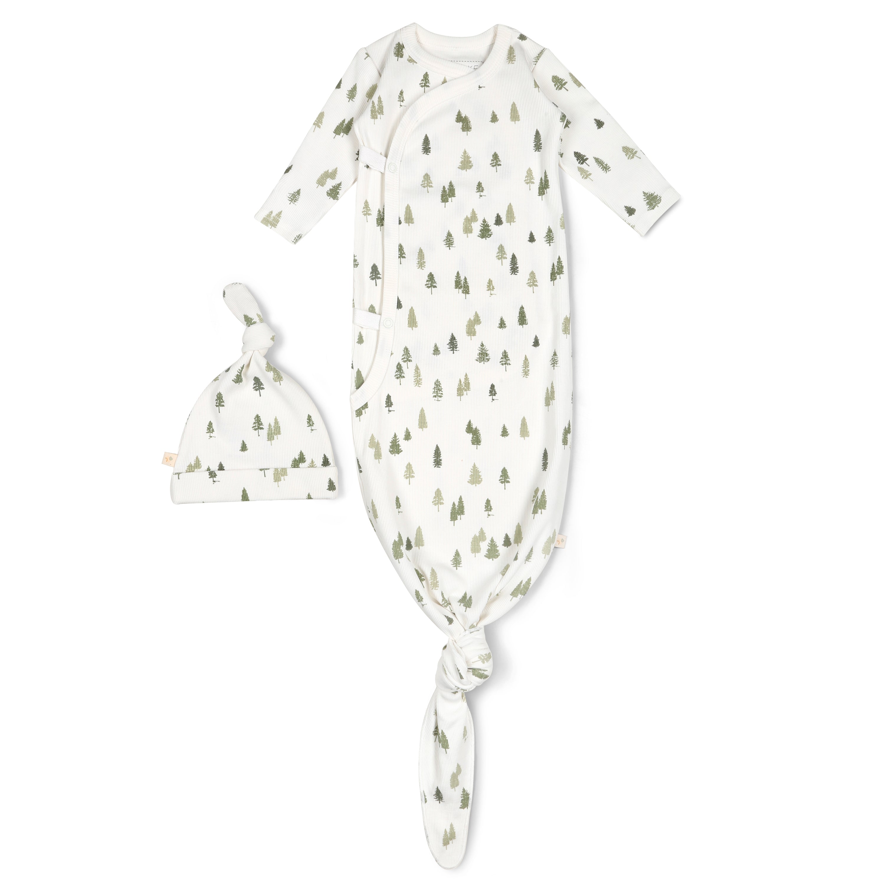 Organic Kimono Knotted Sleep Gown - Alpine