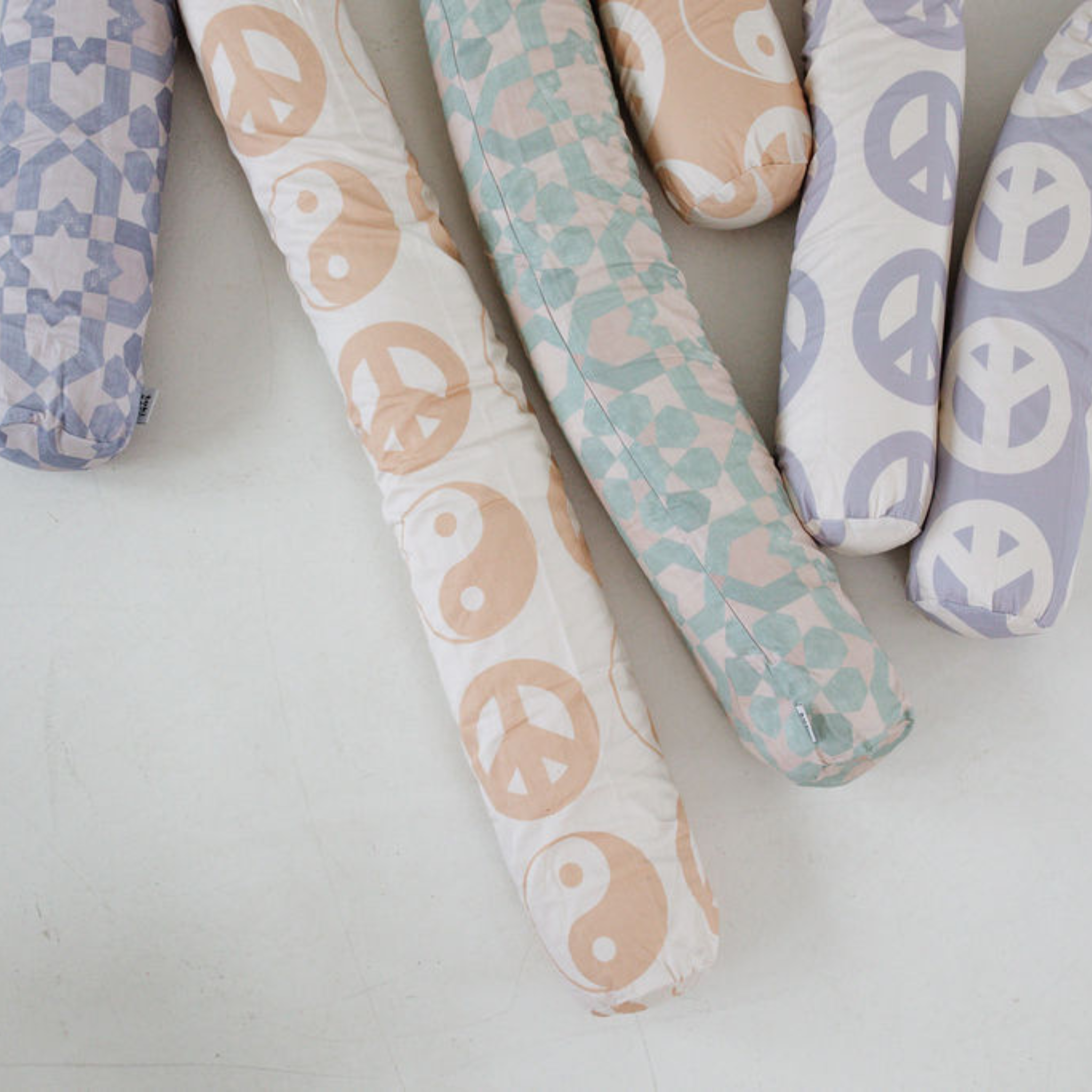 Cream Peace Sign Support Pillow