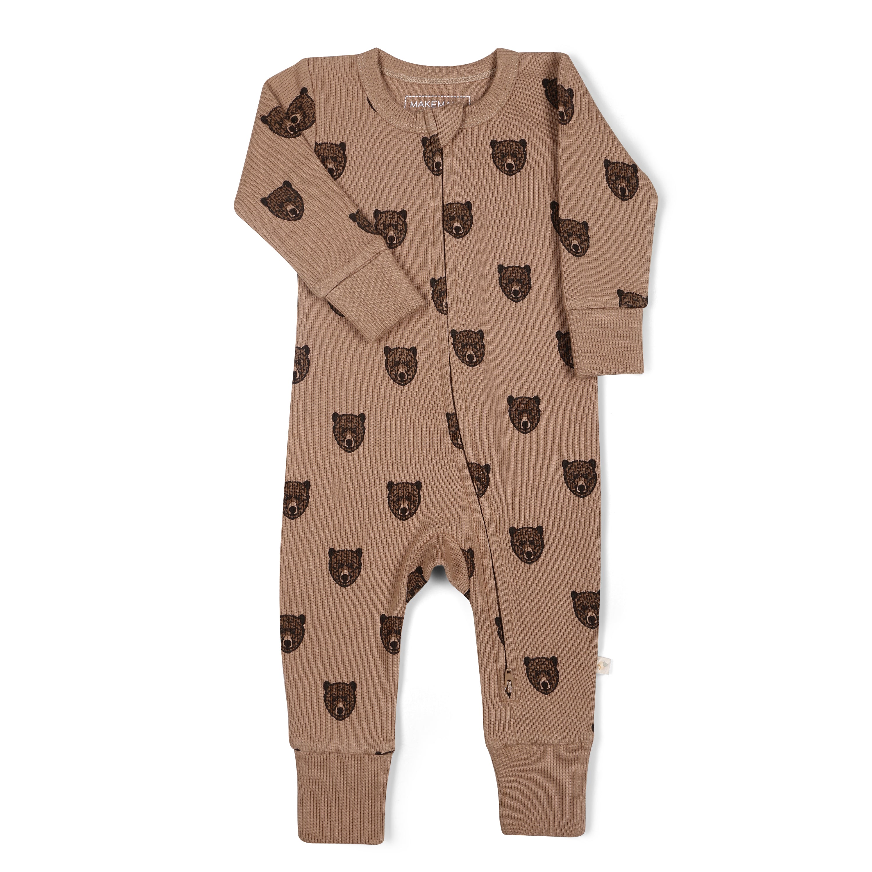 Organic 2-Way Zip Romper - Wild Bear