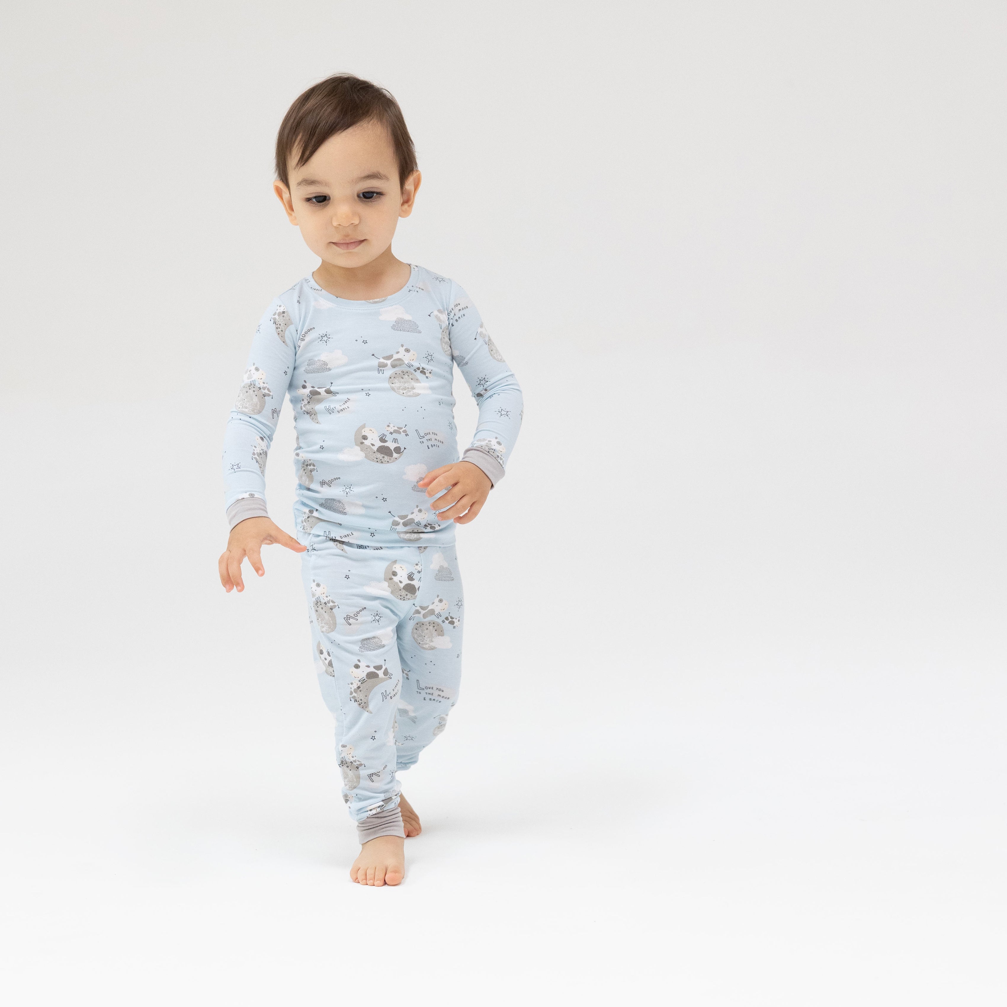 L/S Loungewear Set - I Love You To The Moon Cows