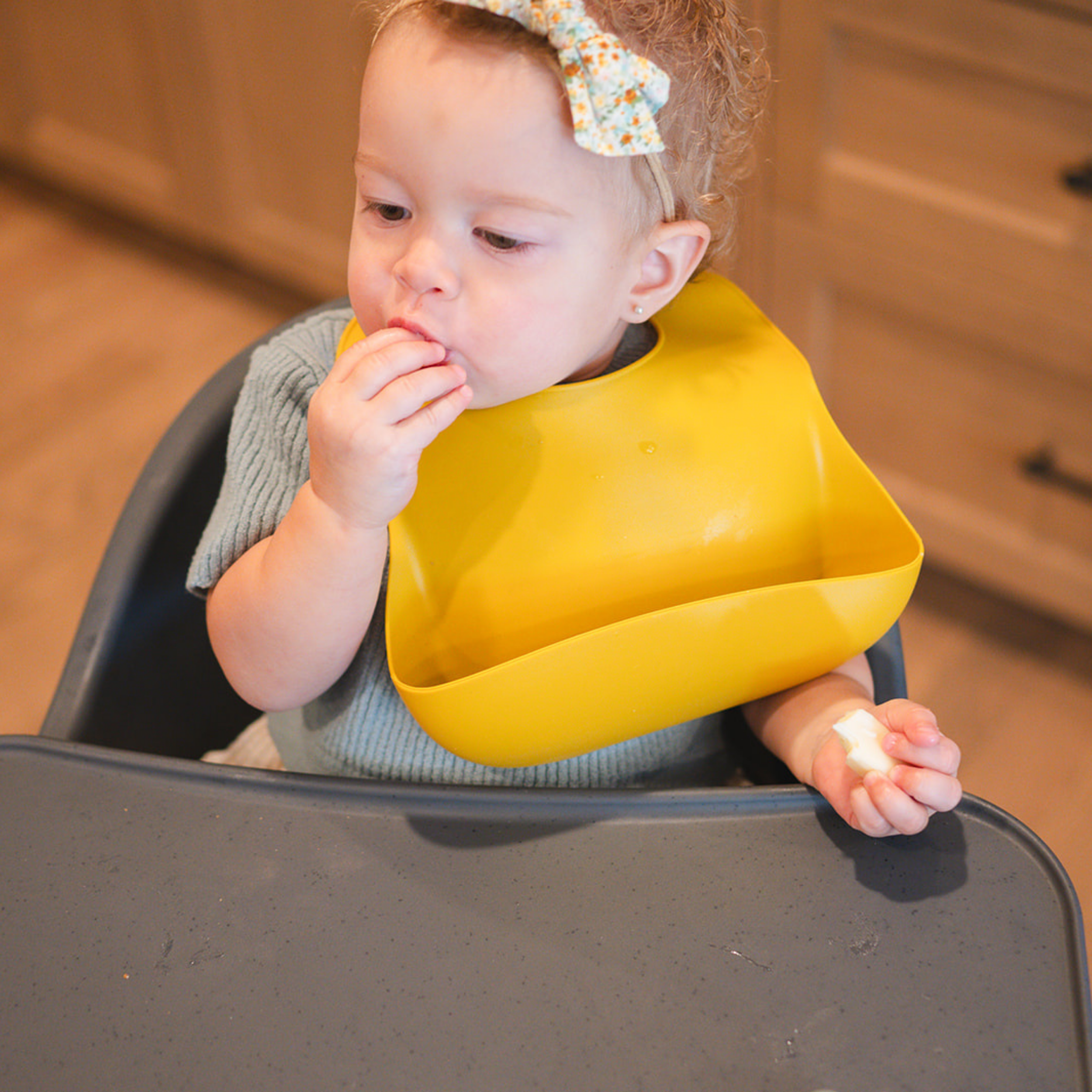 Apricot Silicone Baby Bib