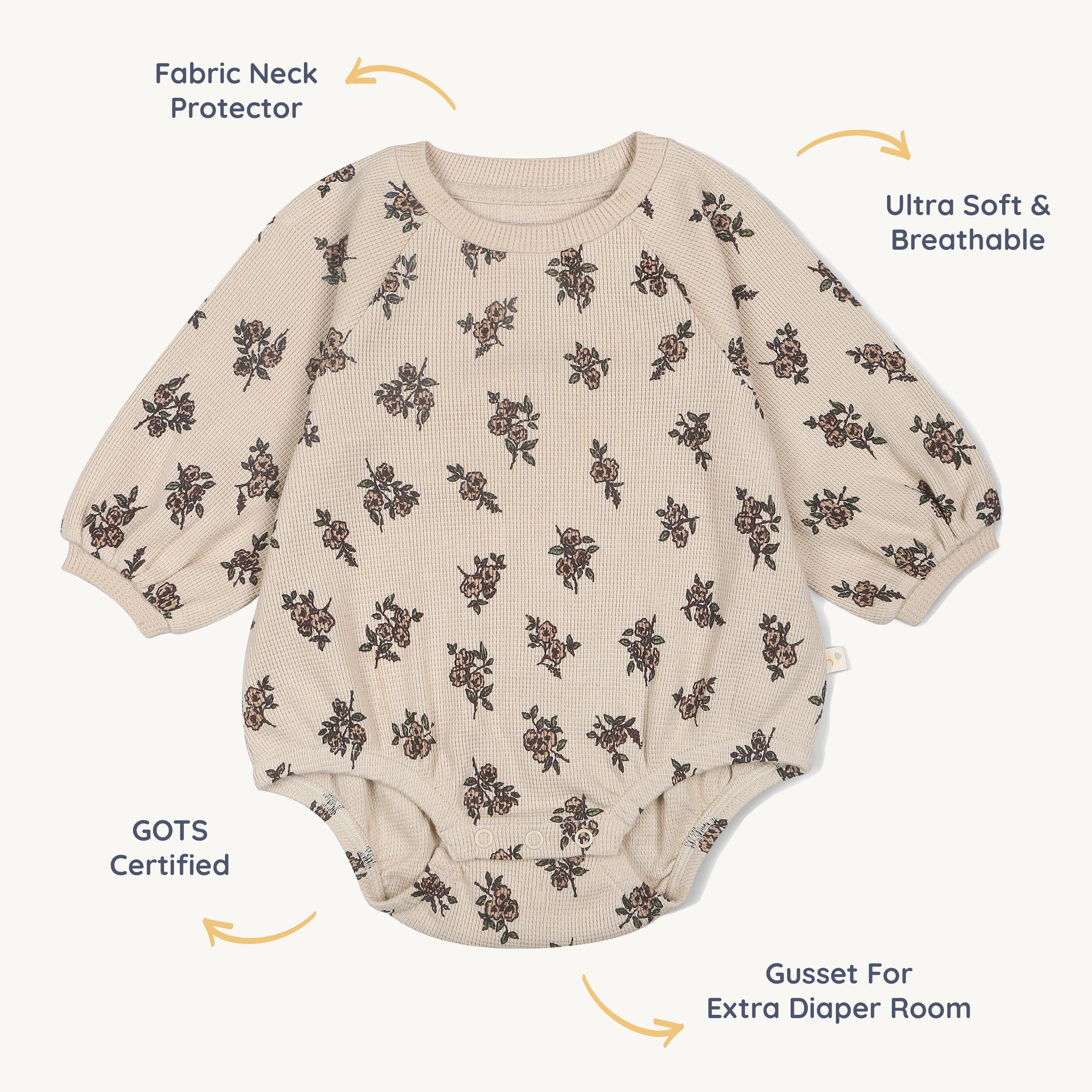 Organic Bubble Romper - Posy