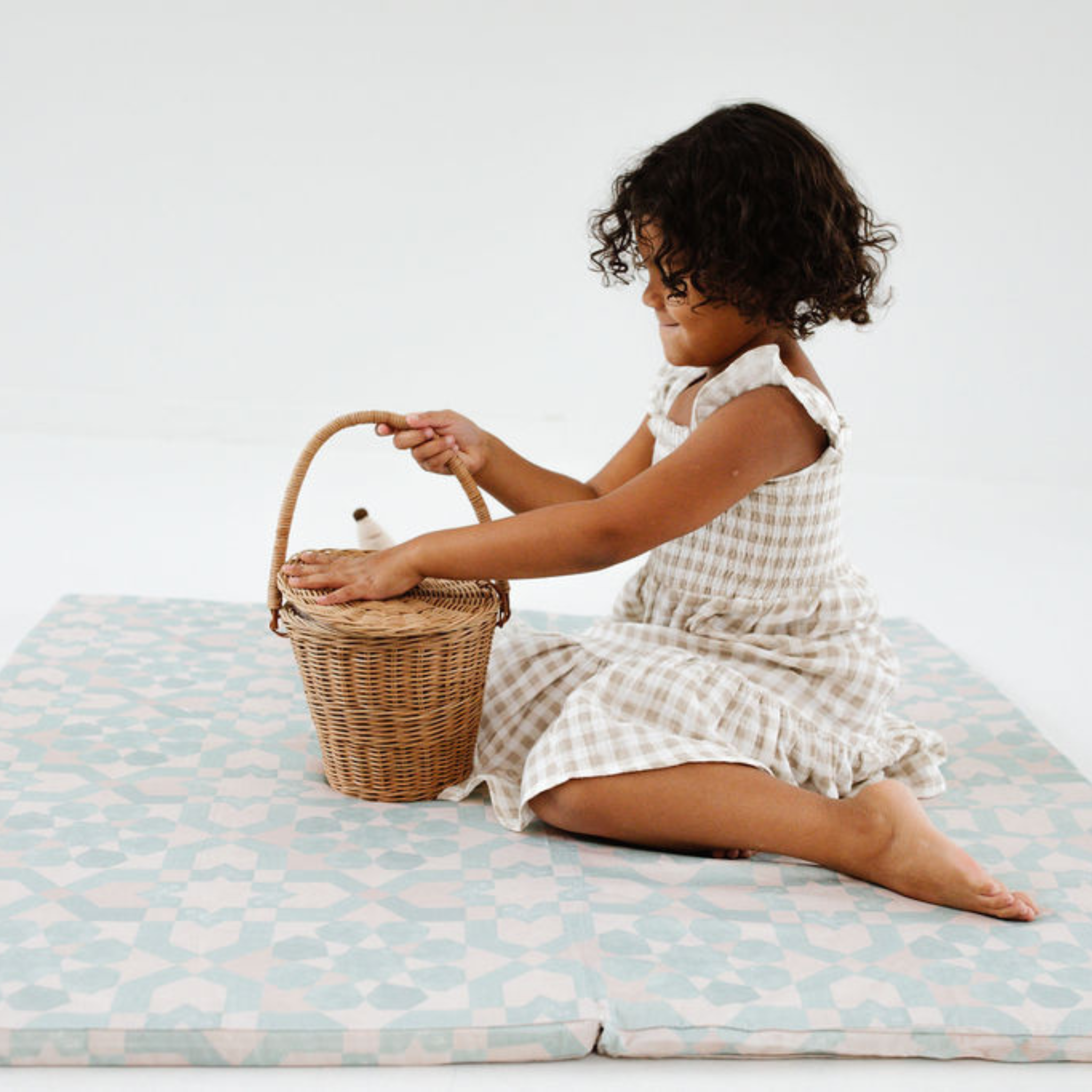 Green Tile Organic Cotton Mat