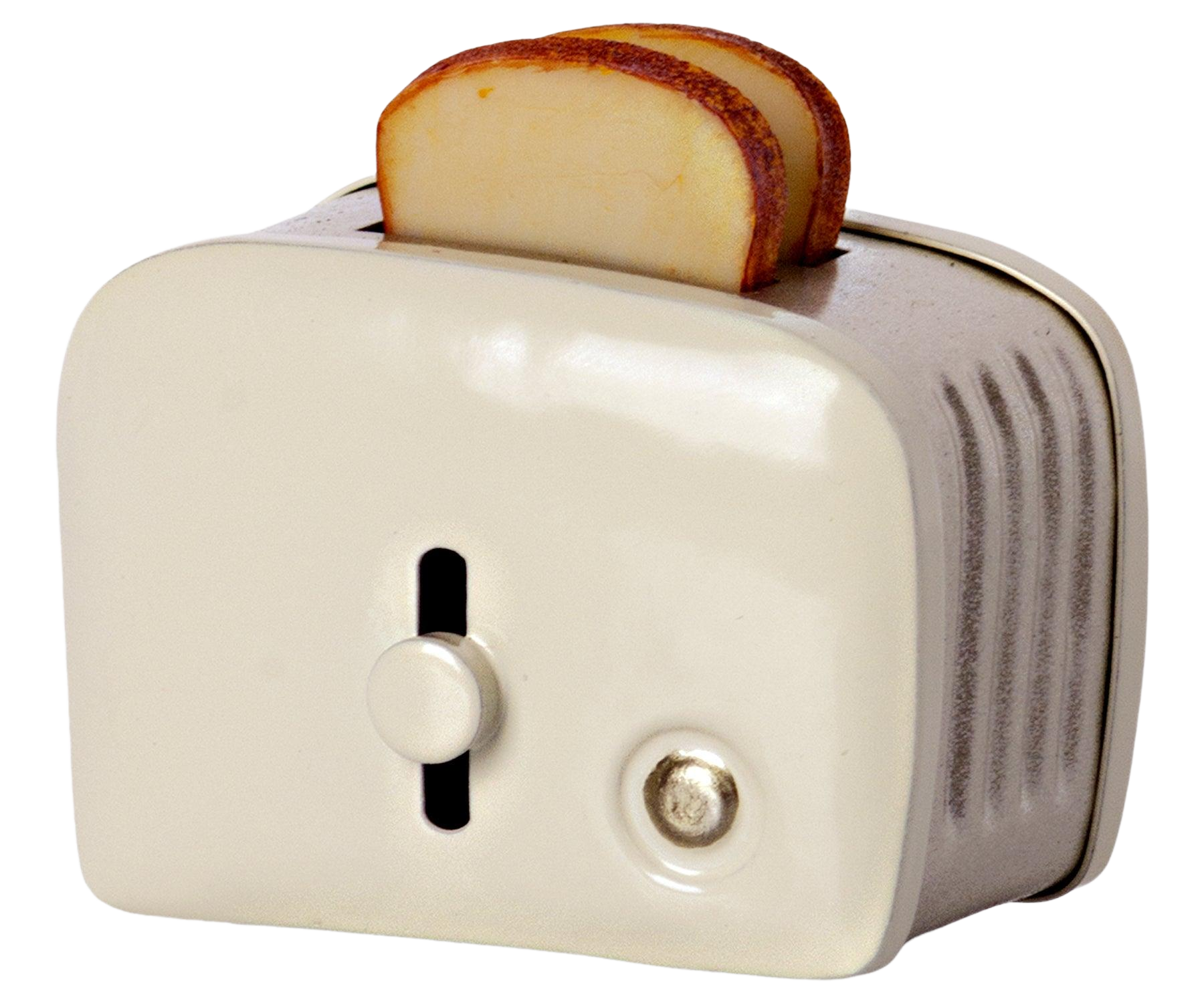 Miniature Toaster & Bread, Off-white