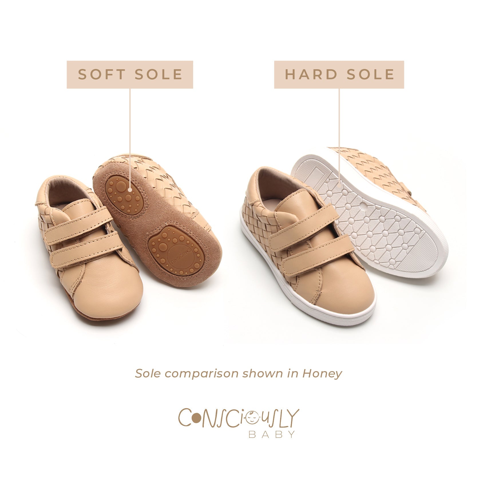 Leather Woven Sneaker | Color 'Honey'