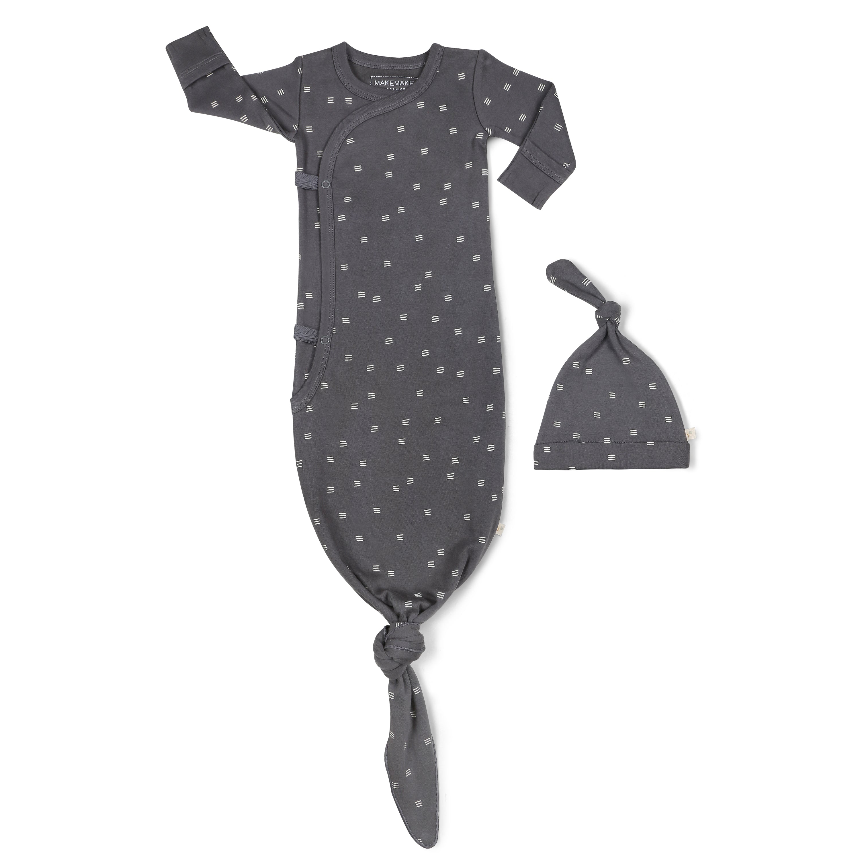 Organic Kimono Knotted Sleep Gown - Tribe