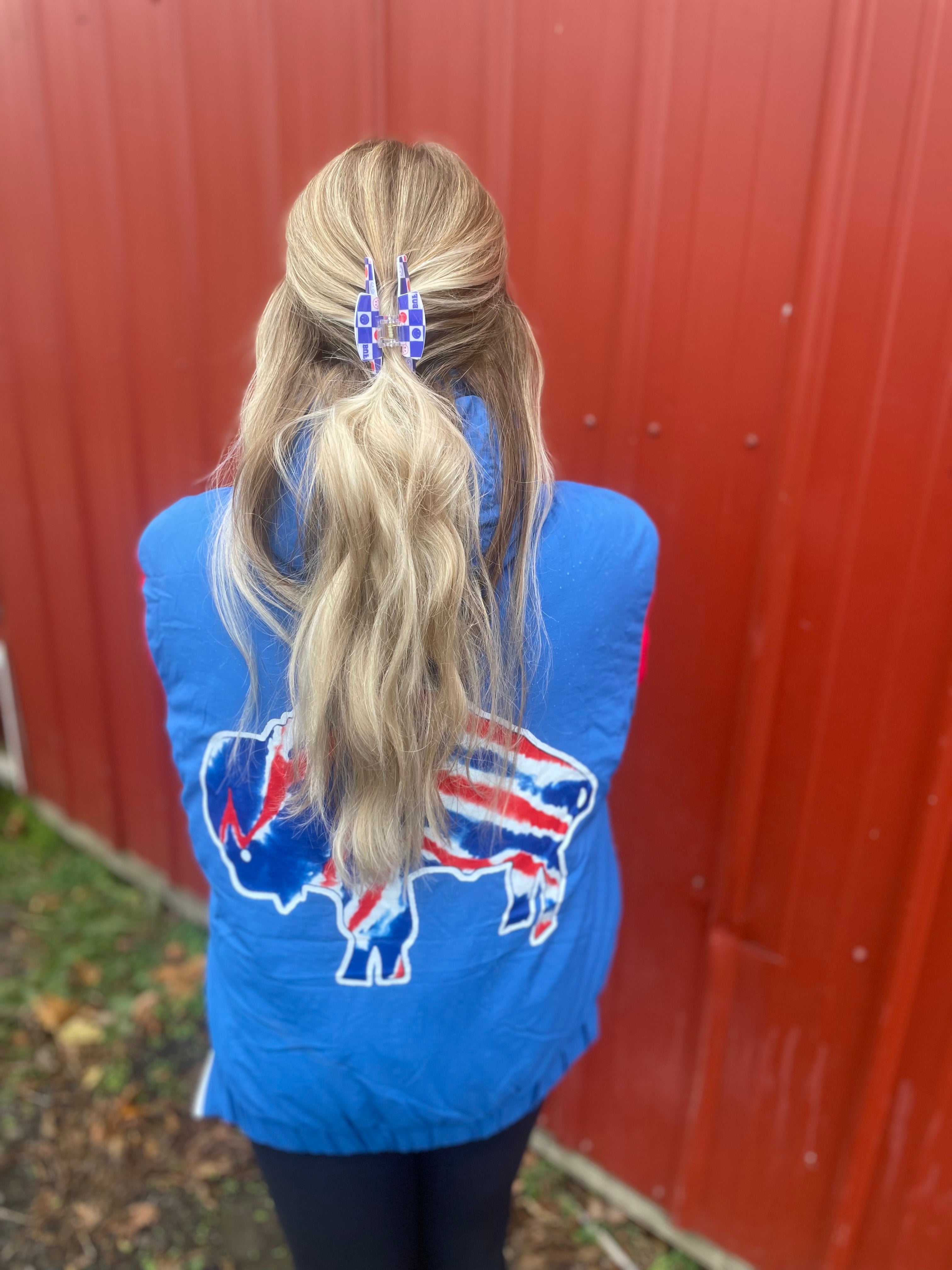 Buffalove Check Hair Clip