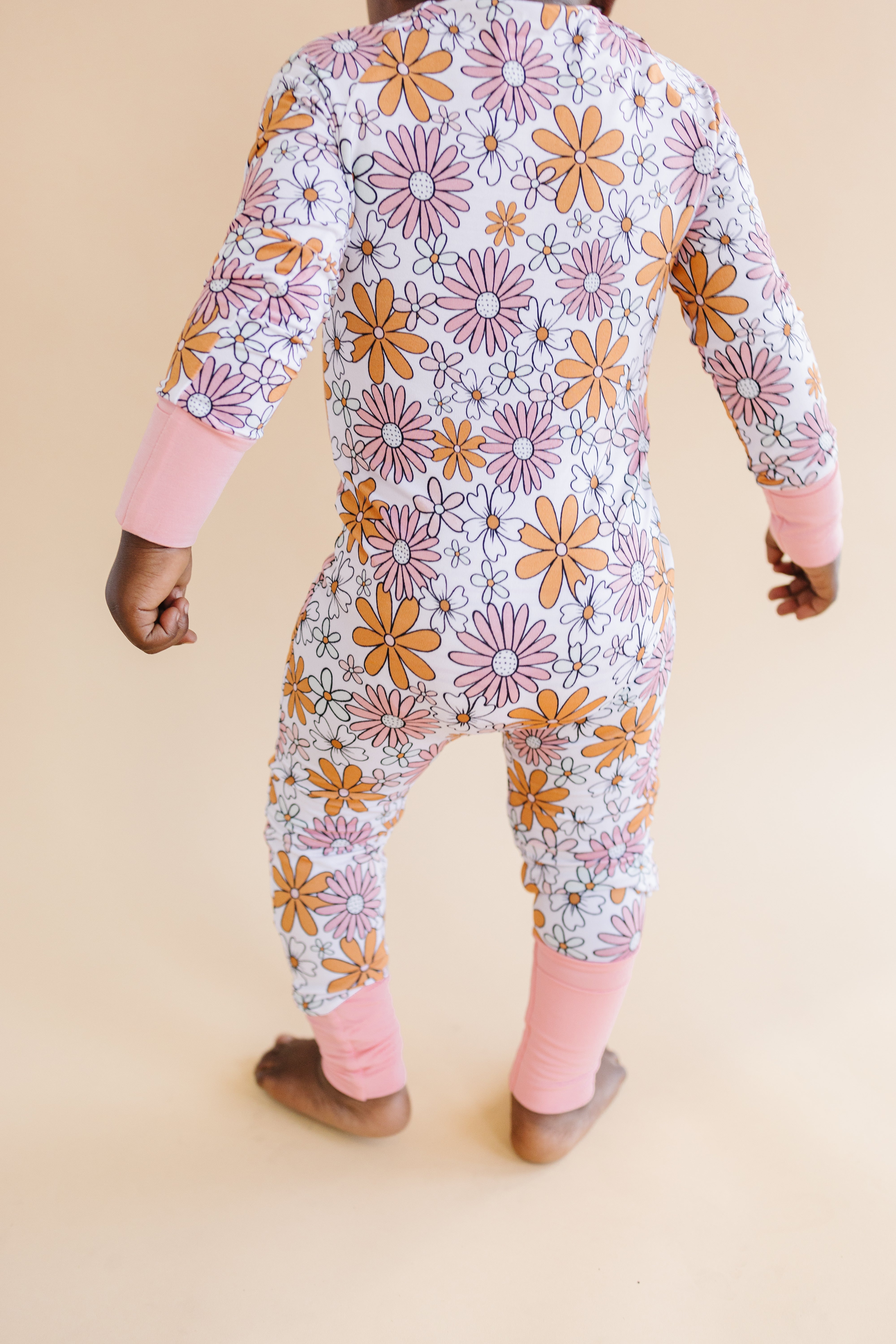 Bamboo Zip Romper | Retro Garden