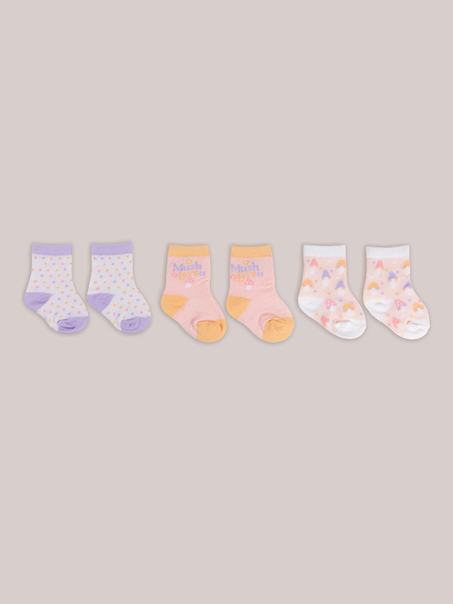 Baby Socks Trio - Mushy Love