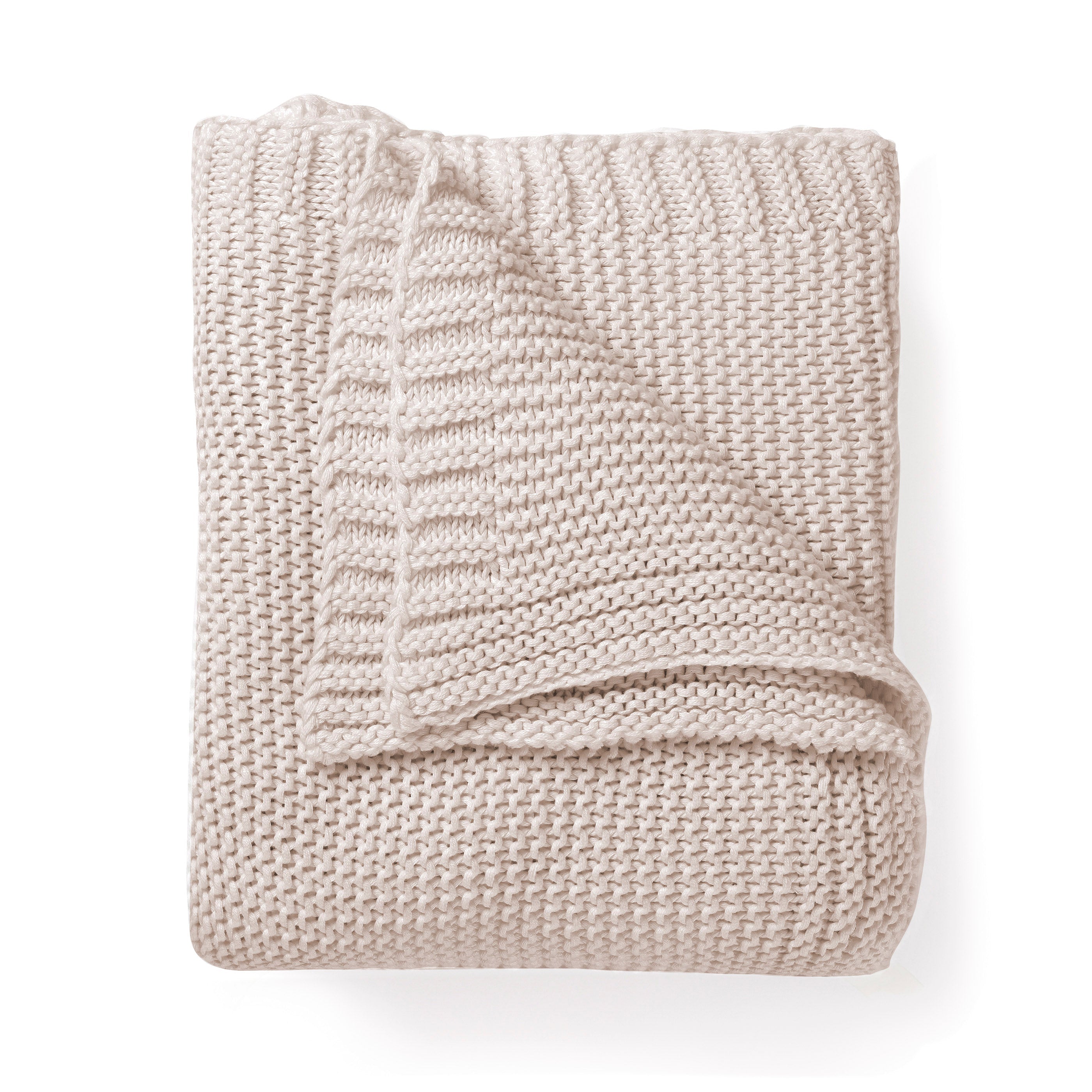 Chunky Knit Throw Blanket - Nora Shell