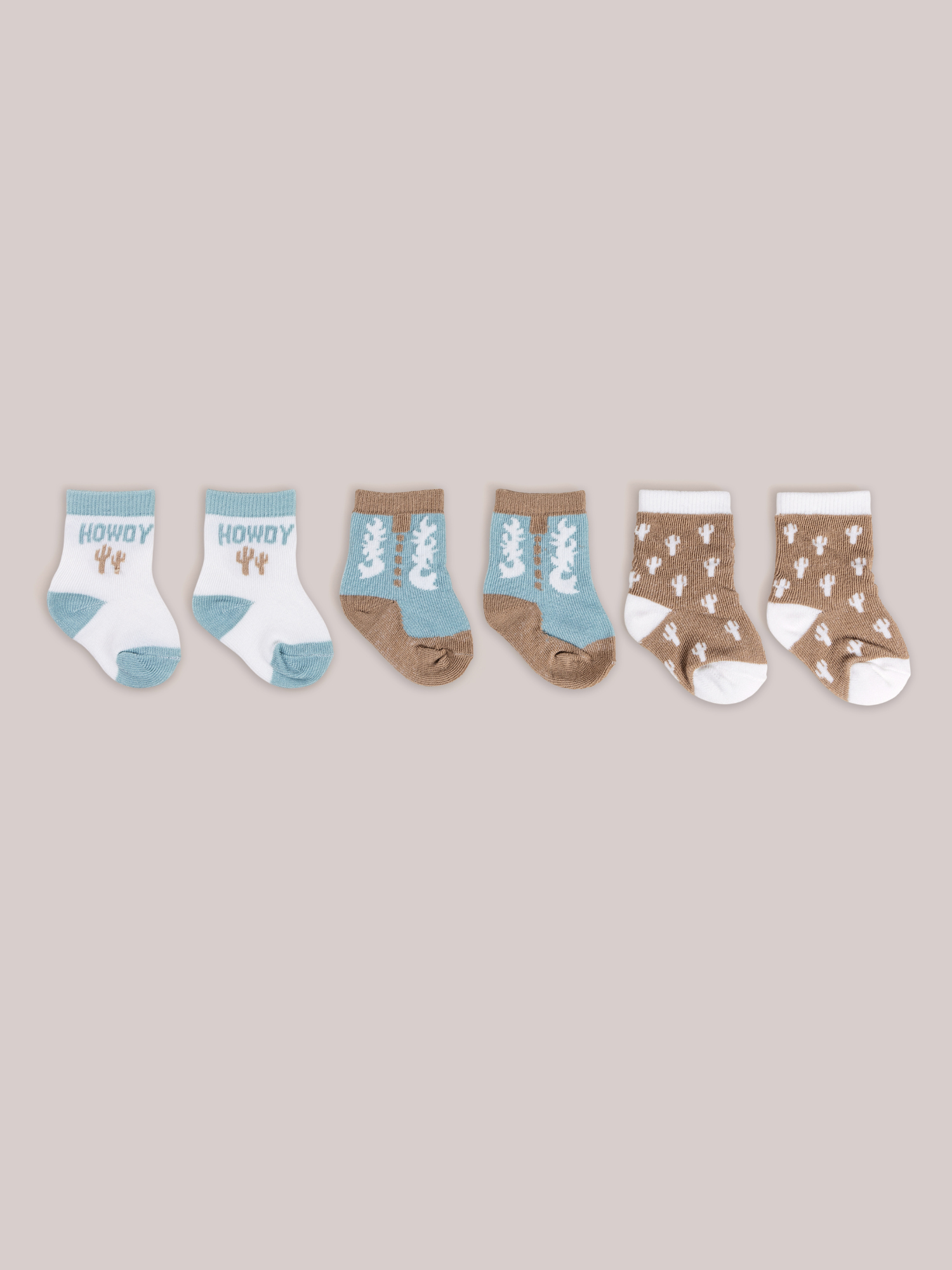 Baby Socks Trio -  Howdy Partner Blue