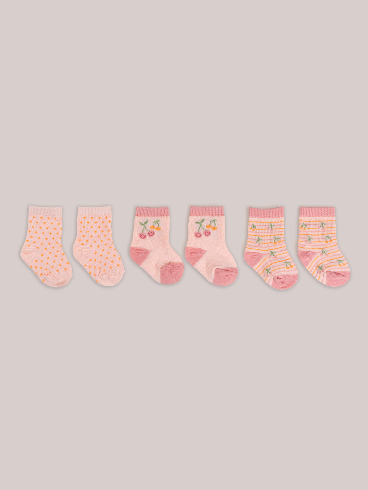 Baby Socks Trio - Cherry Cute by Doodle By Meg