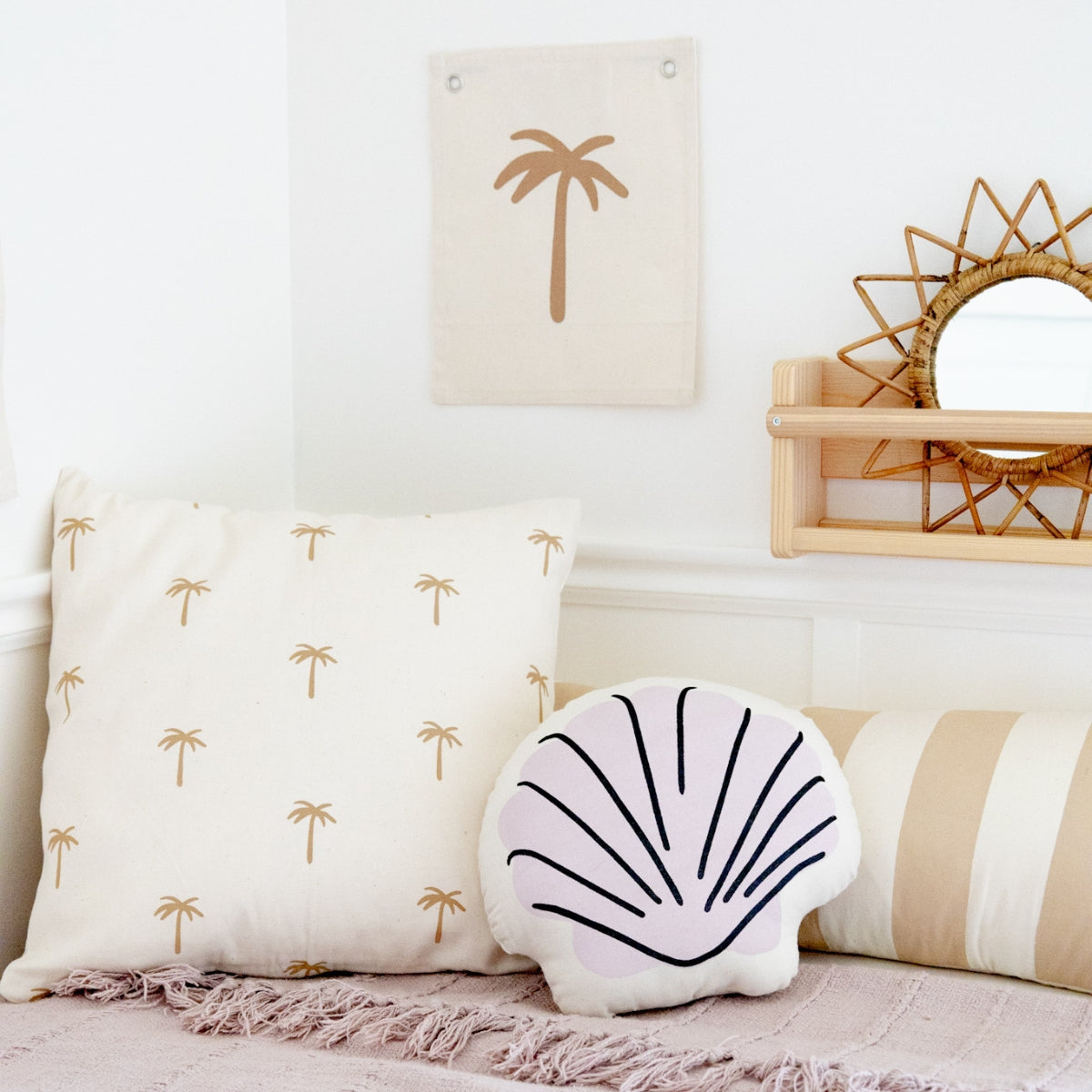 palm tree pillow cover