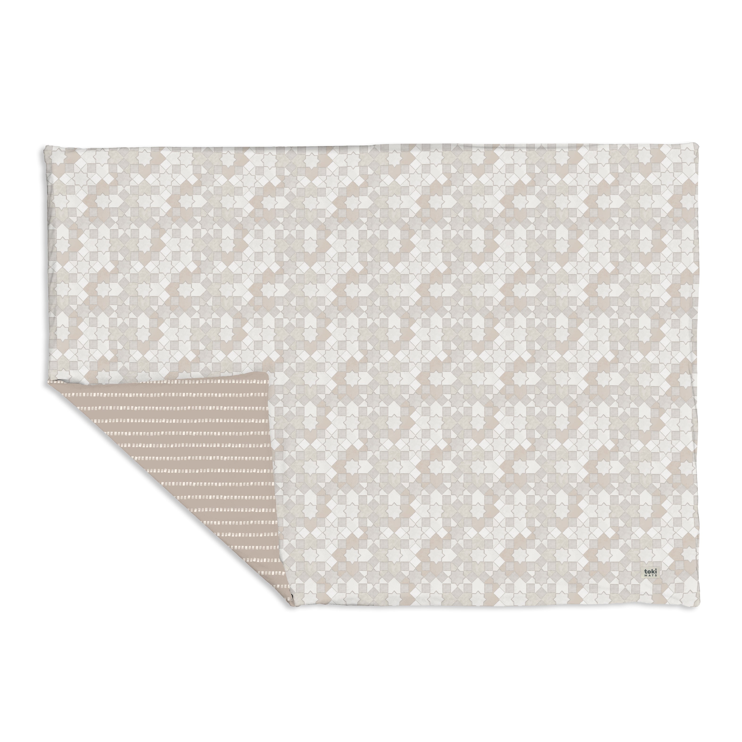 Grey Mosaic Organic Cotton Mat