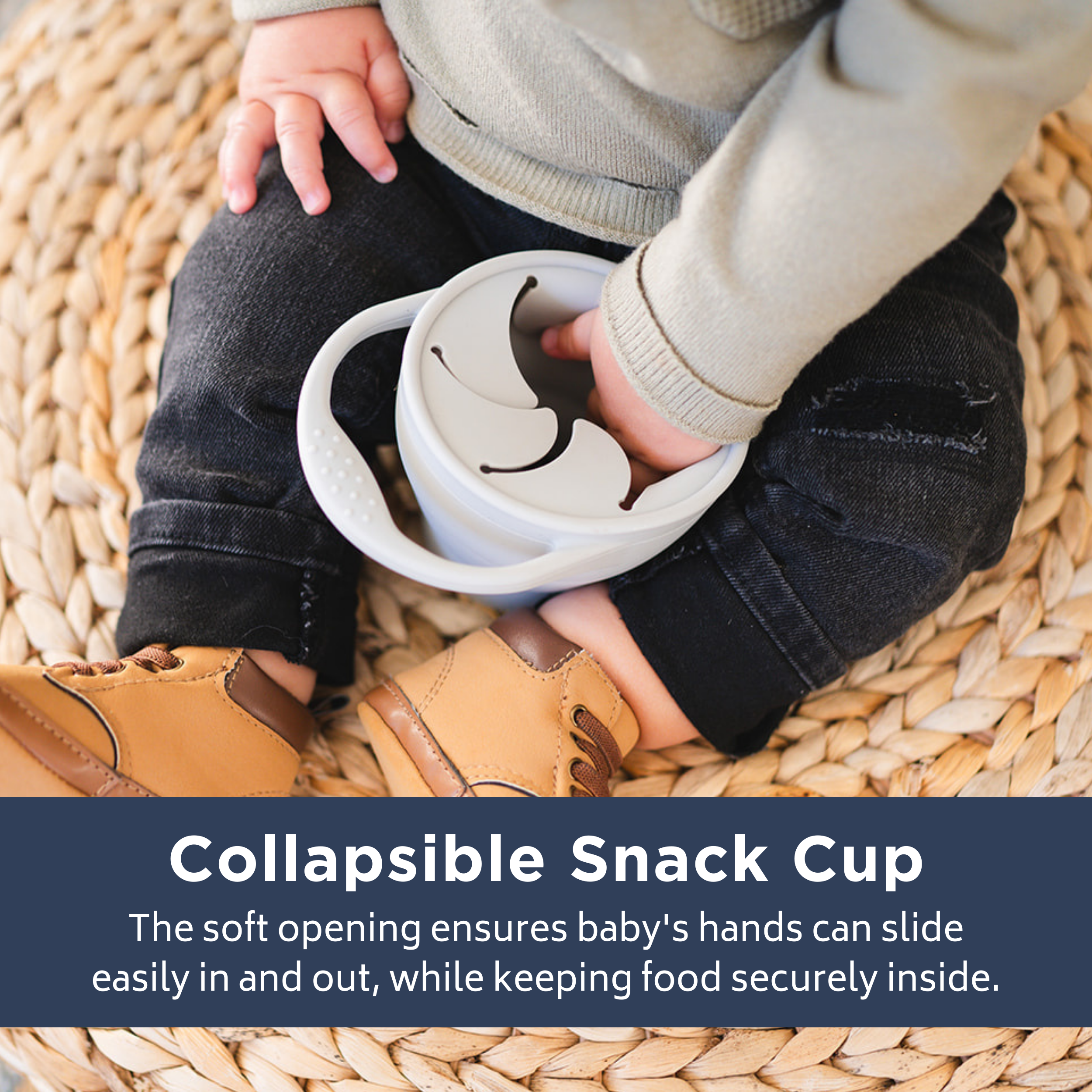 Light Pink Collapsible Snack Cup