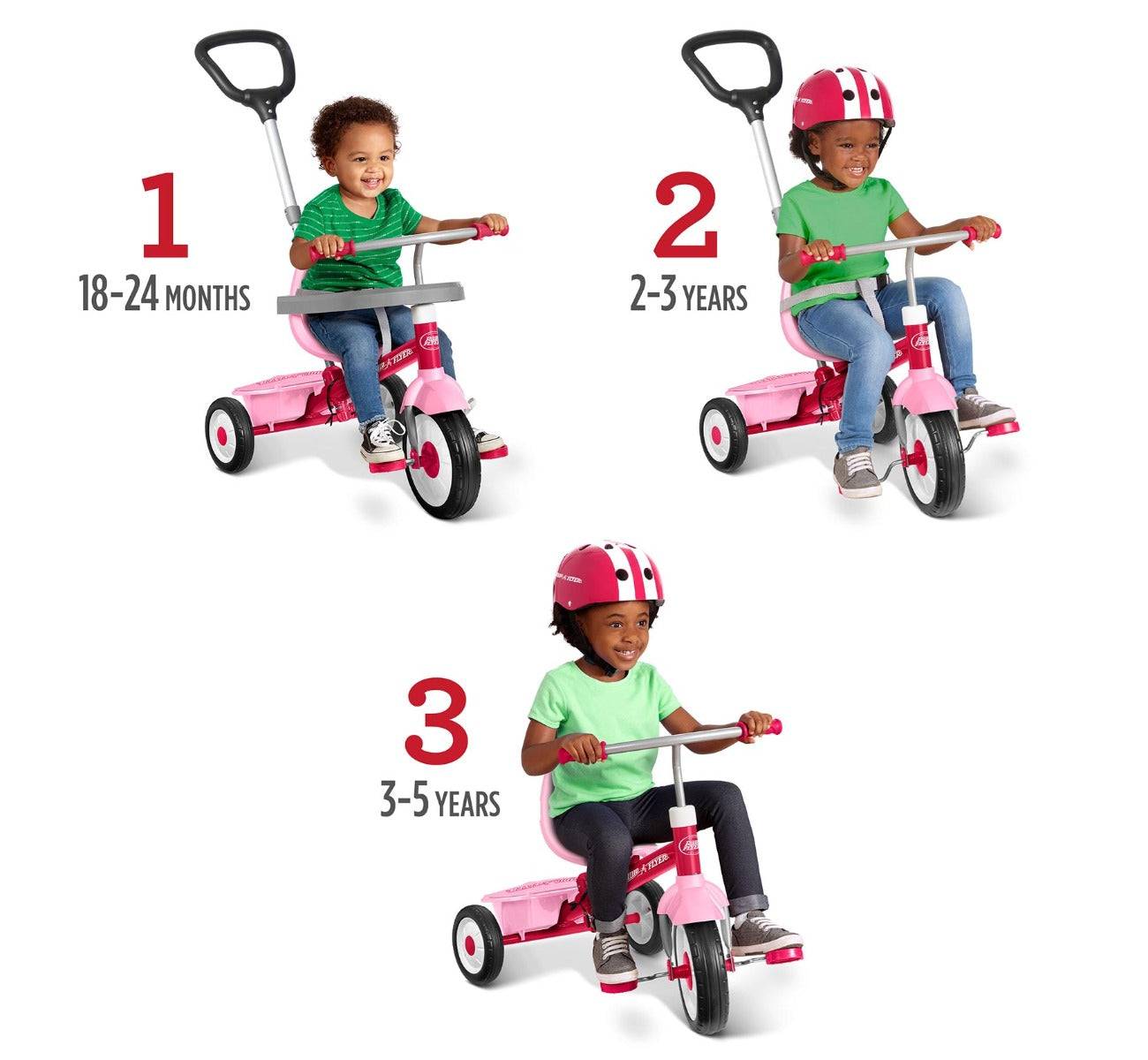 3-in-1 Stroll 'N Trike Pink