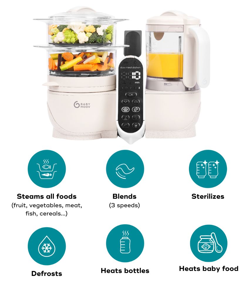 Duo Meal Station Baby Food Maker + 4 Free Food Containers