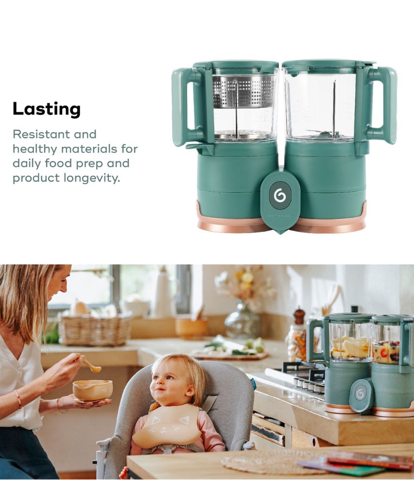 Duo Meal Glass - Baby Food Maker (Blender and Steamer) + Free Natural Food Containers
