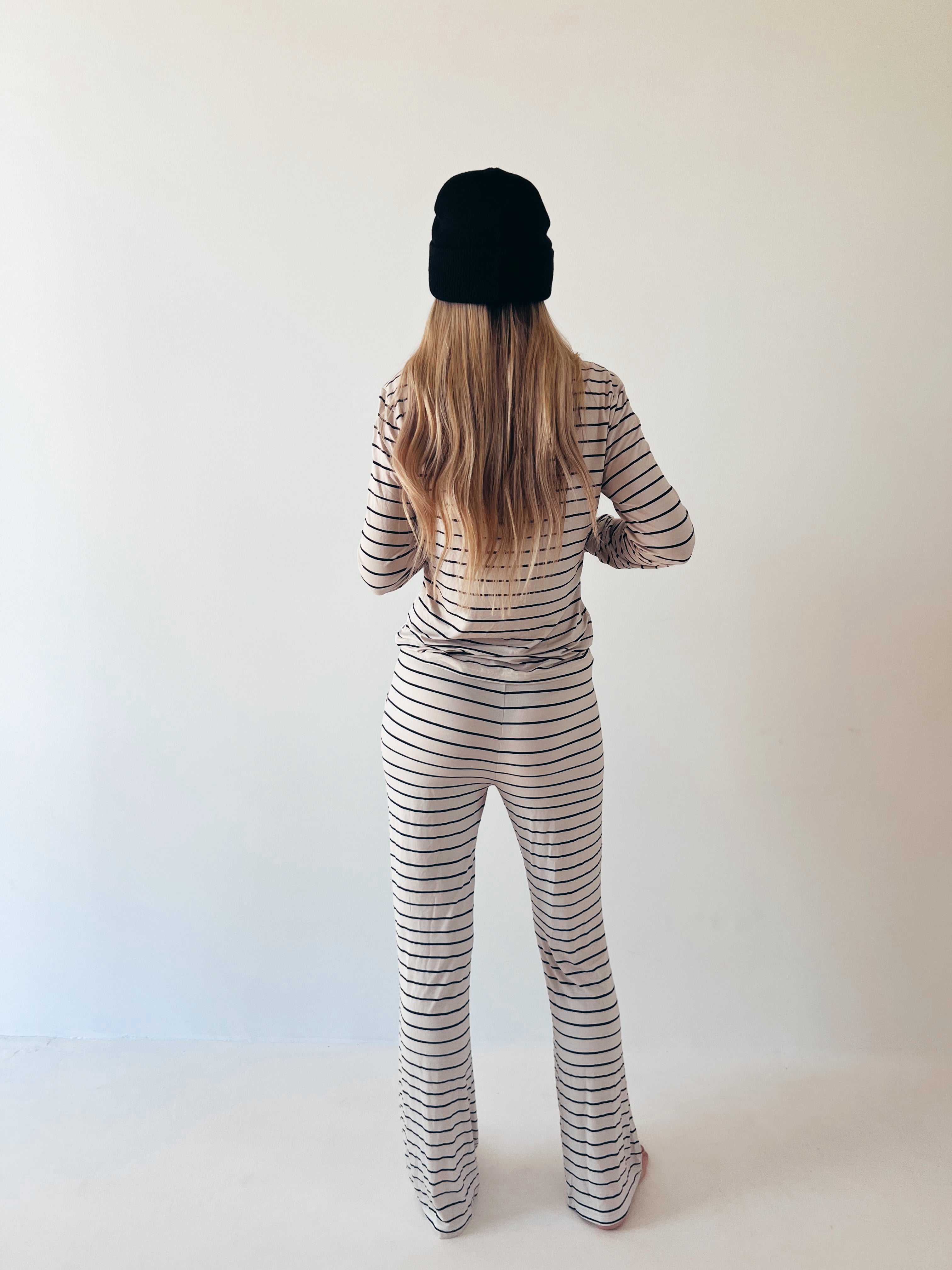 Grey & Black Stripe | Bamboo Women’s Pajamas