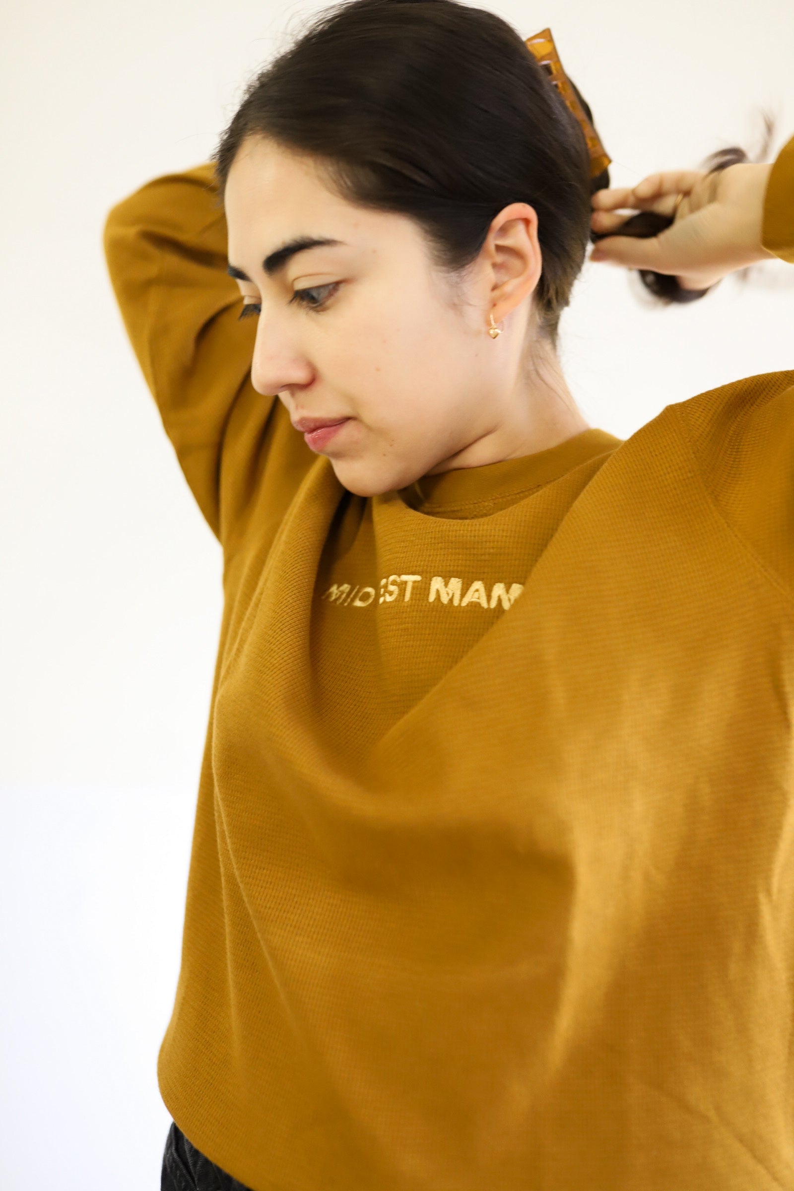 Midwest Mama | Embroidered Waffle Pullover